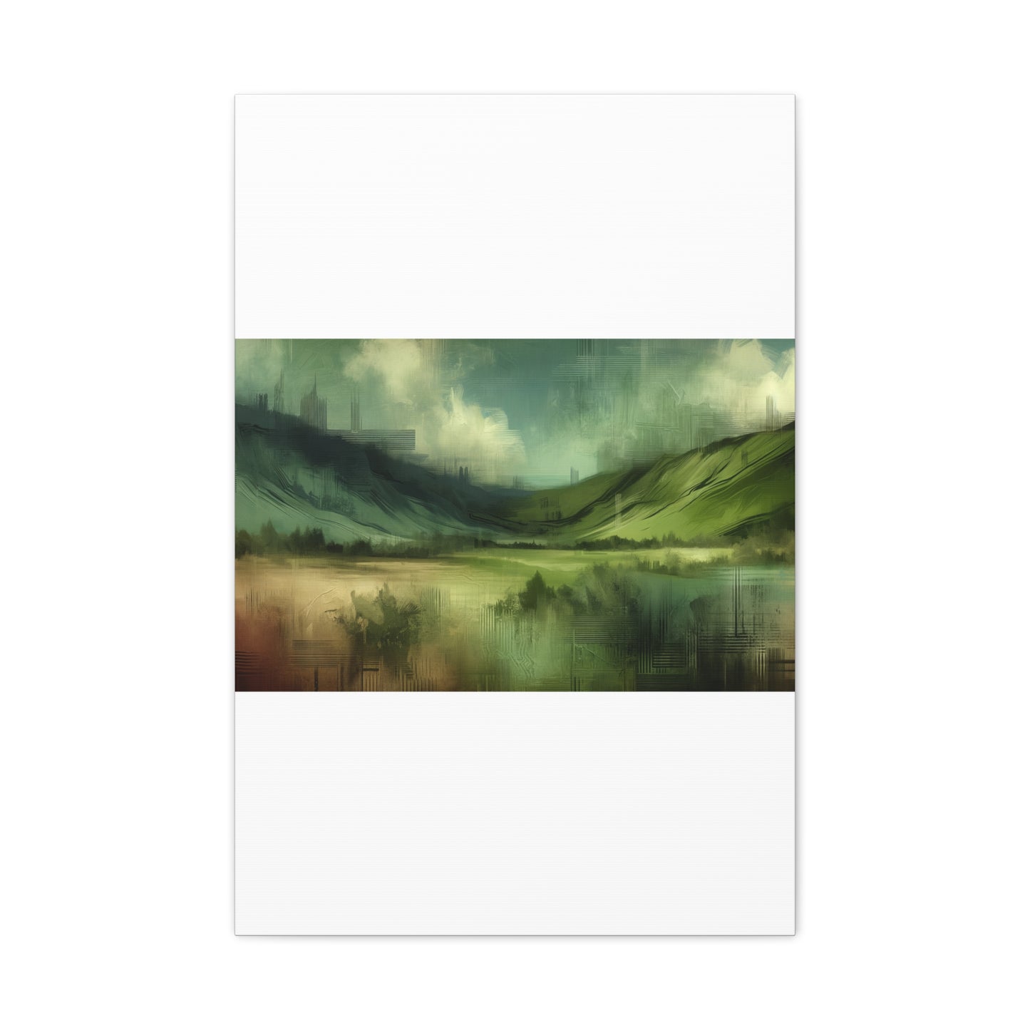 Abstract Green Landscape - Matte Canvas, Stretched, 1.25"