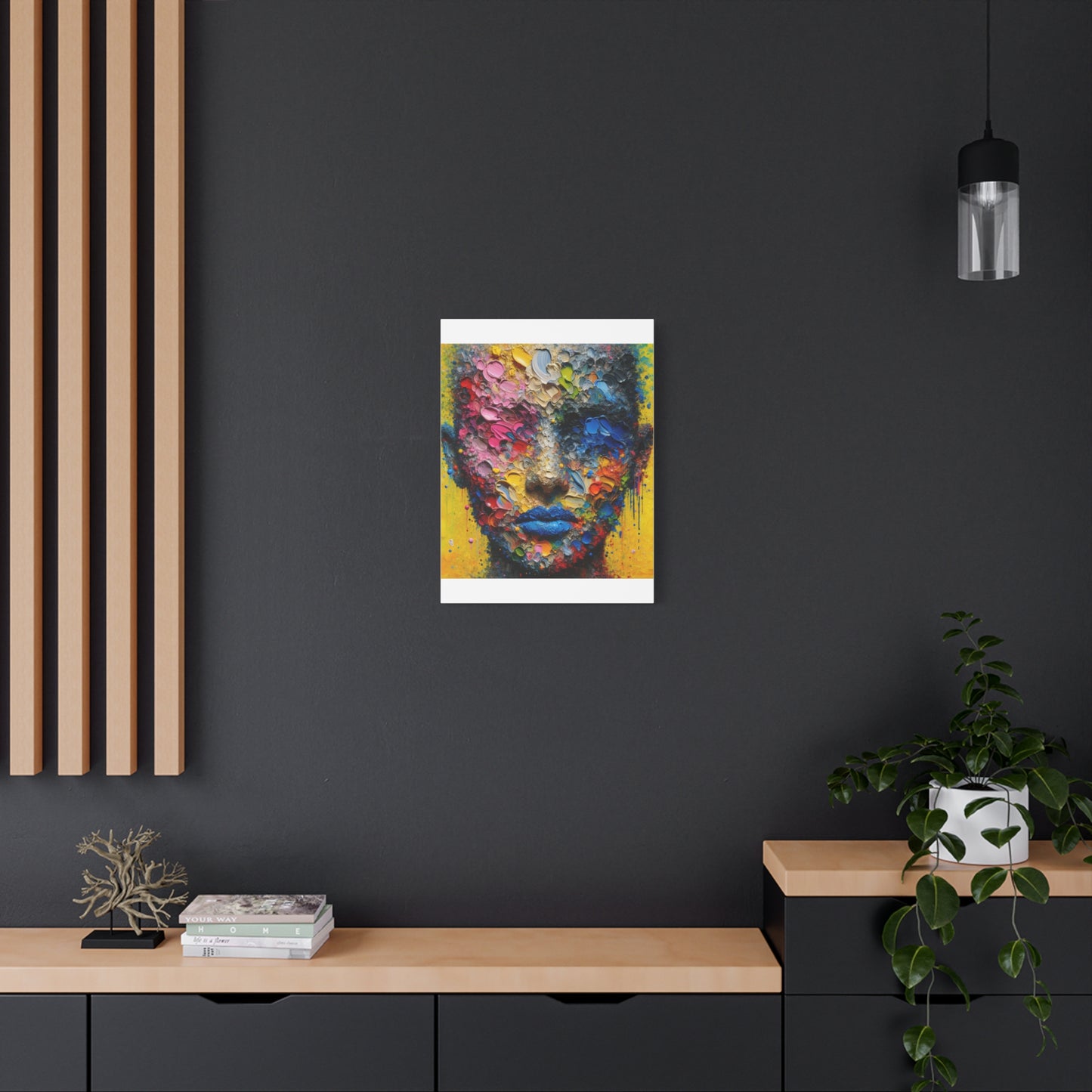 Vibrant Abstract Portrait - Matte Canvas, Stretched, 1.25"