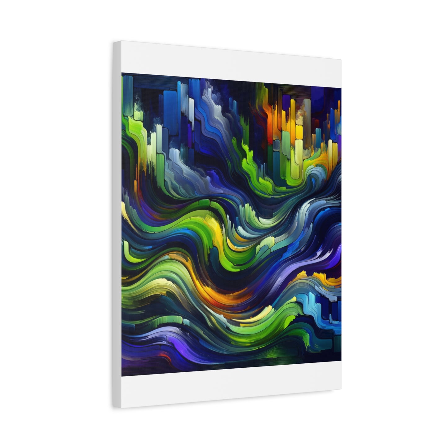 Vibrant Abstract Waves - Matte Canvas, Stretched, 1.25"