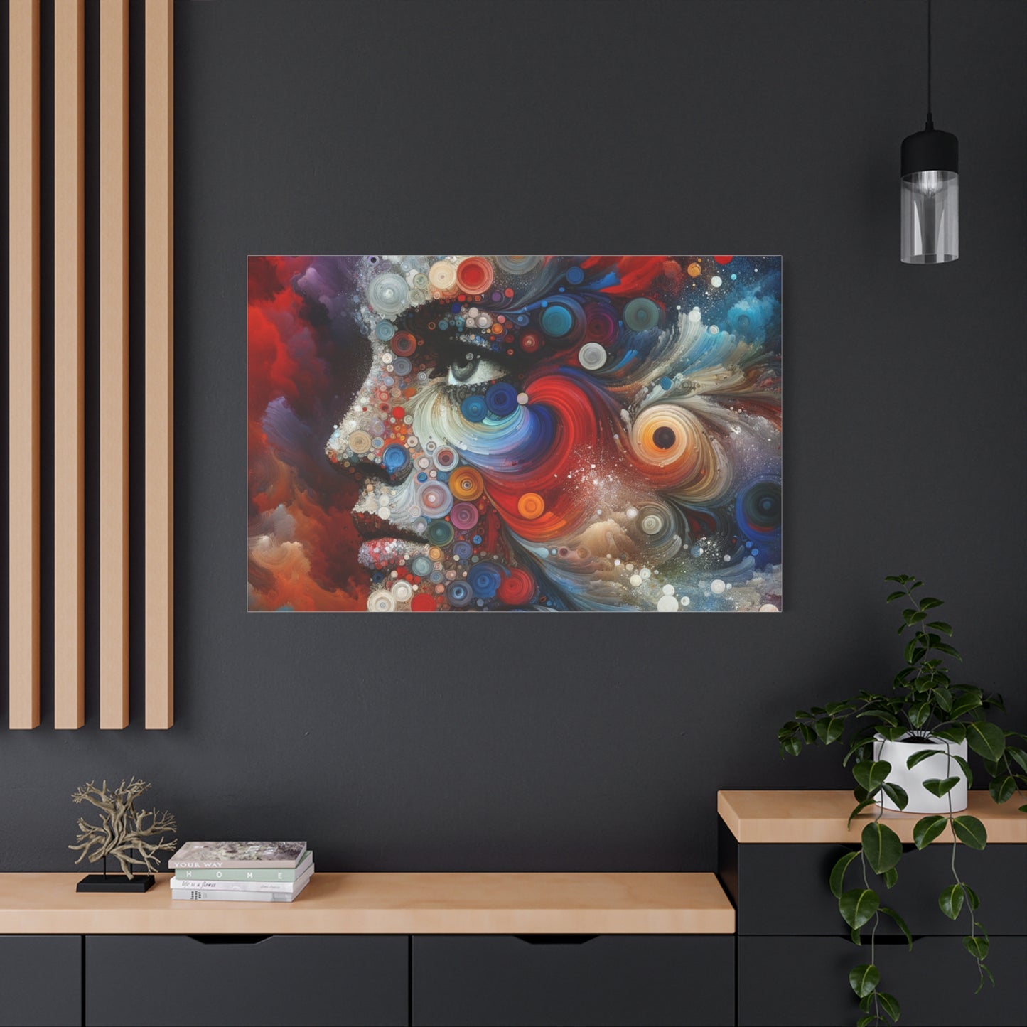 Matte Canvas, Stretched, 1.25" - Vivid Swirl Portrait