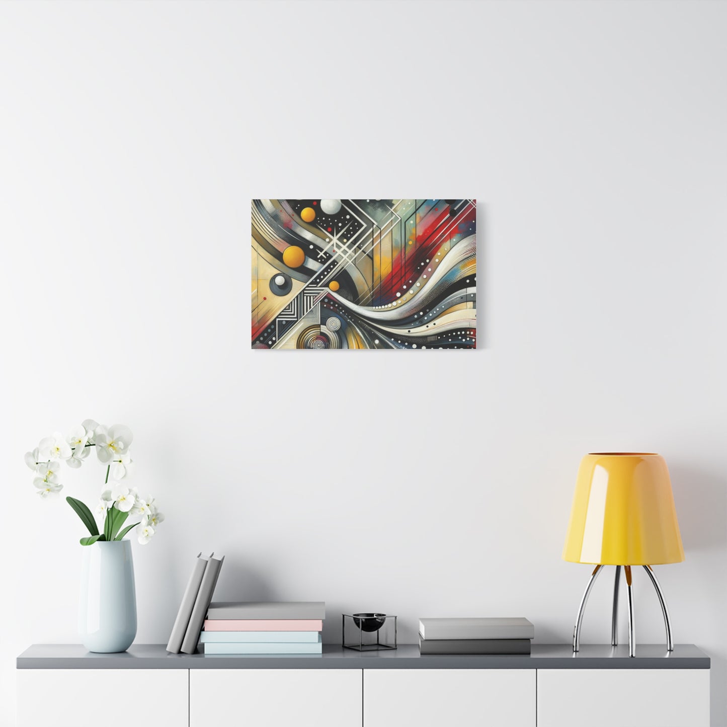 Stretched Matte Canvas, 1.25" - Vibrant Abstract Geometric Design