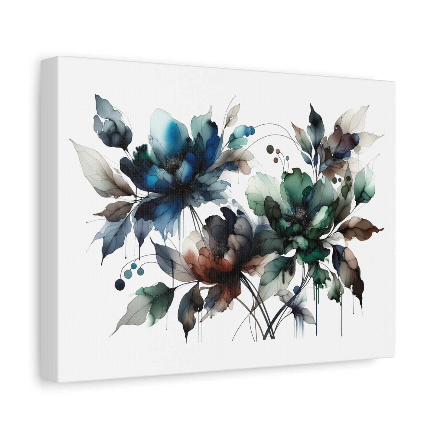 Abstract Floral Artwork - Matte Canvas, Stretched, 1.25"