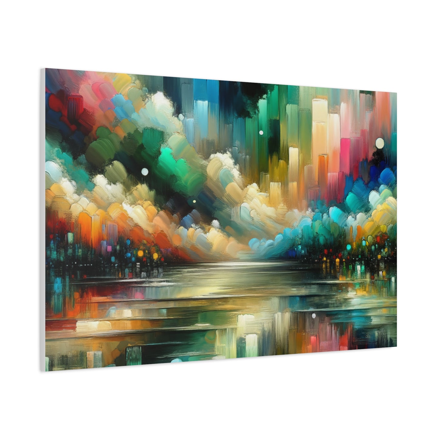 Colorful Abstract Skyline - Matte Canvas, Stretched, 1.25"