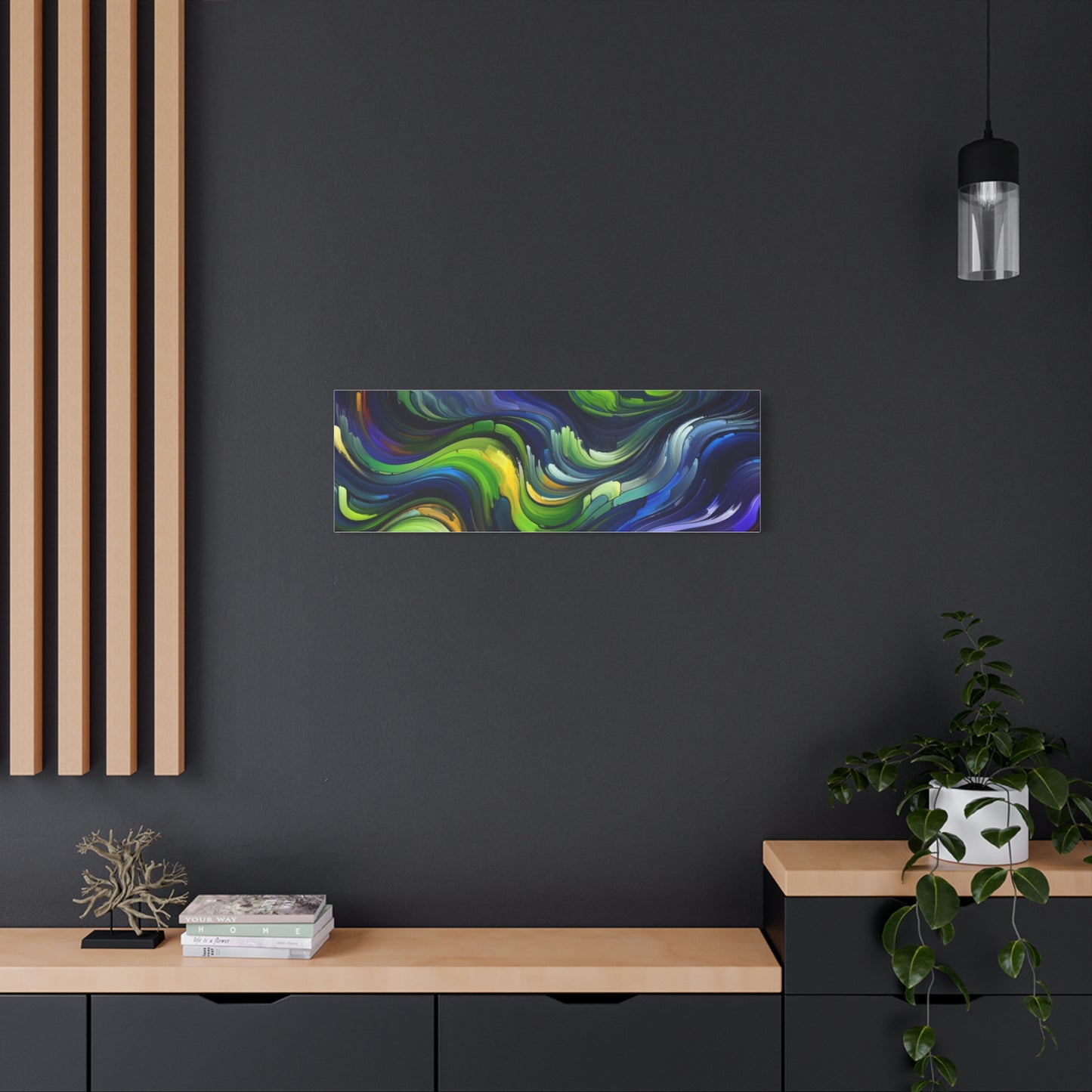 Vibrant Abstract Waves - Matte Canvas, Stretched, 1.25"