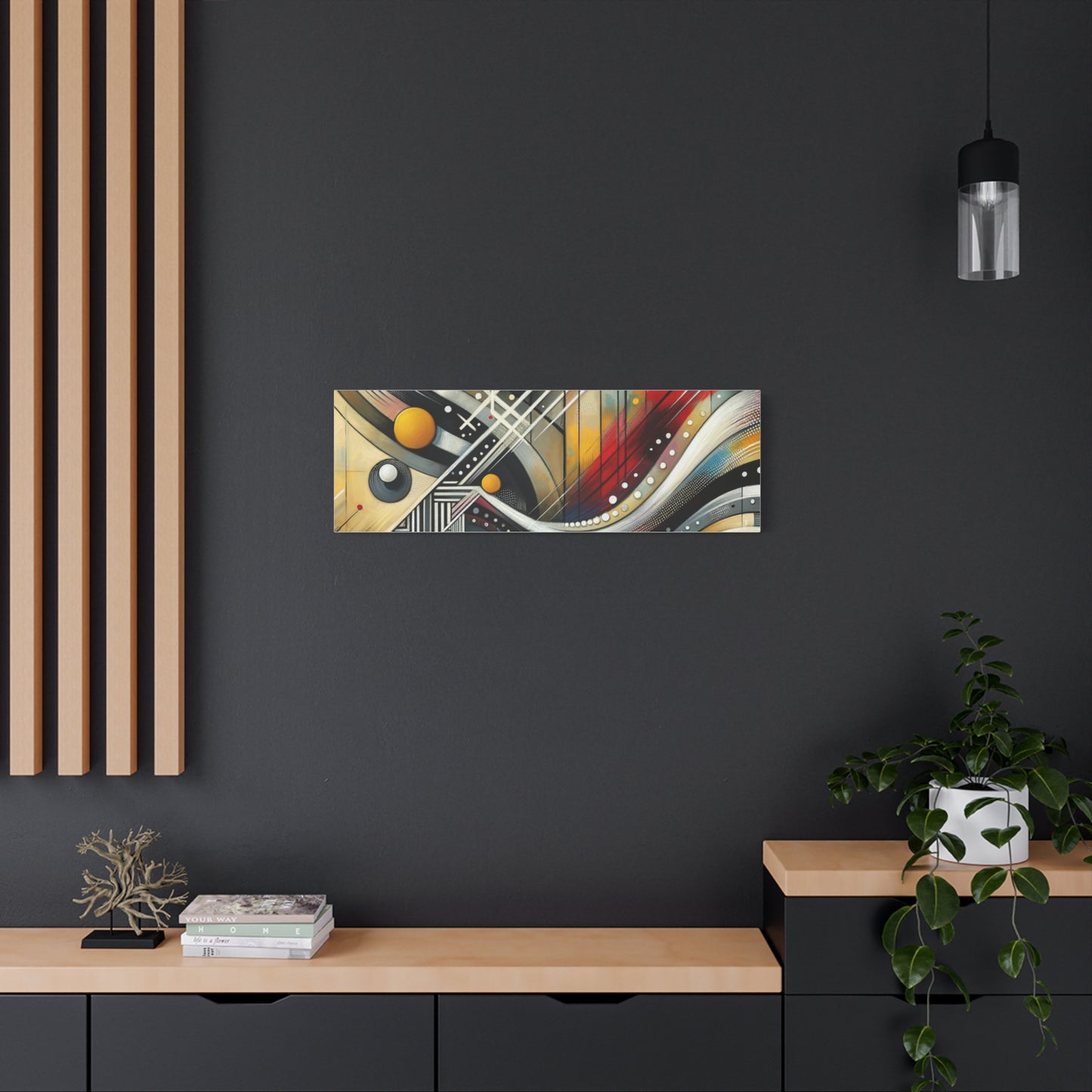 Stretched Matte Canvas, 1.25" - Vibrant Abstract Geometric Design