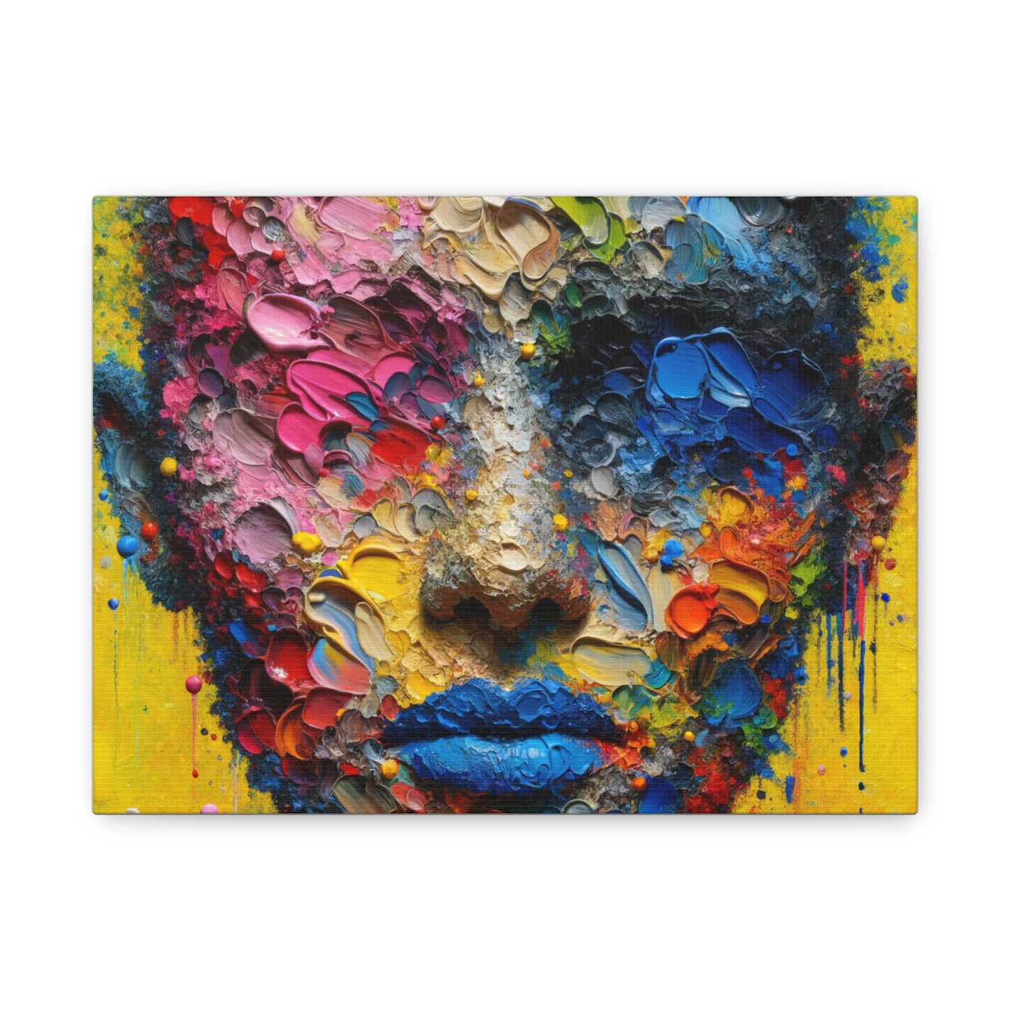 Vibrant Abstract Portrait - Matte Canvas, Stretched, 1.25"