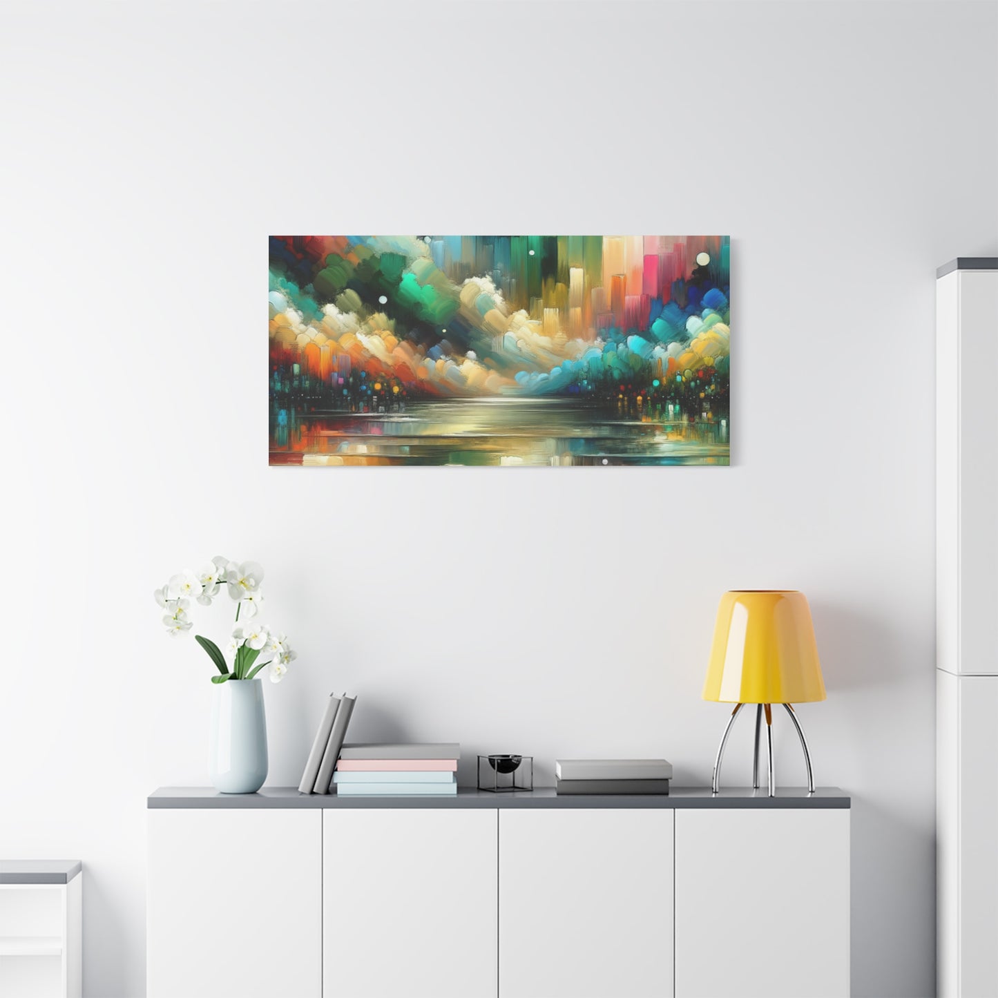 Colorful Abstract Skyline - Matte Canvas, Stretched, 1.25"