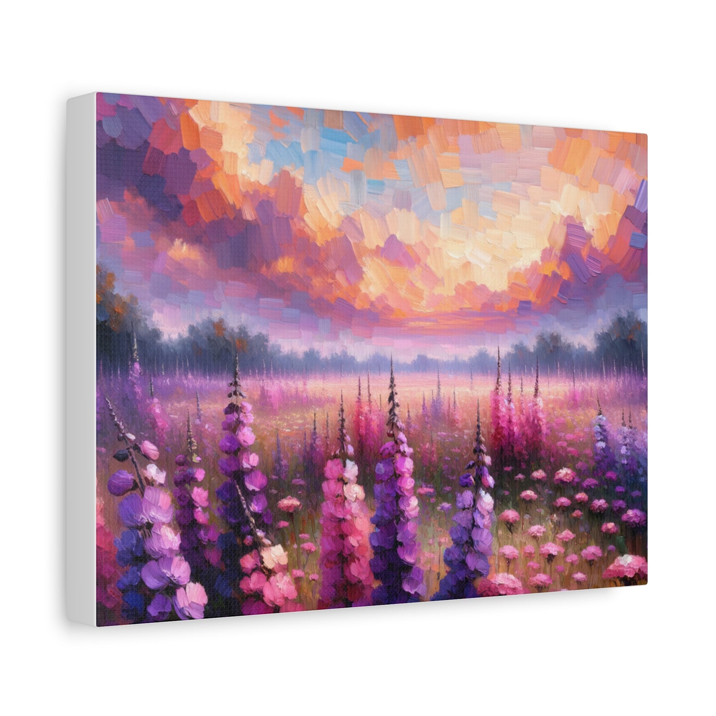 Floral Sunset Matte Canvas, Stretched, 1.25"