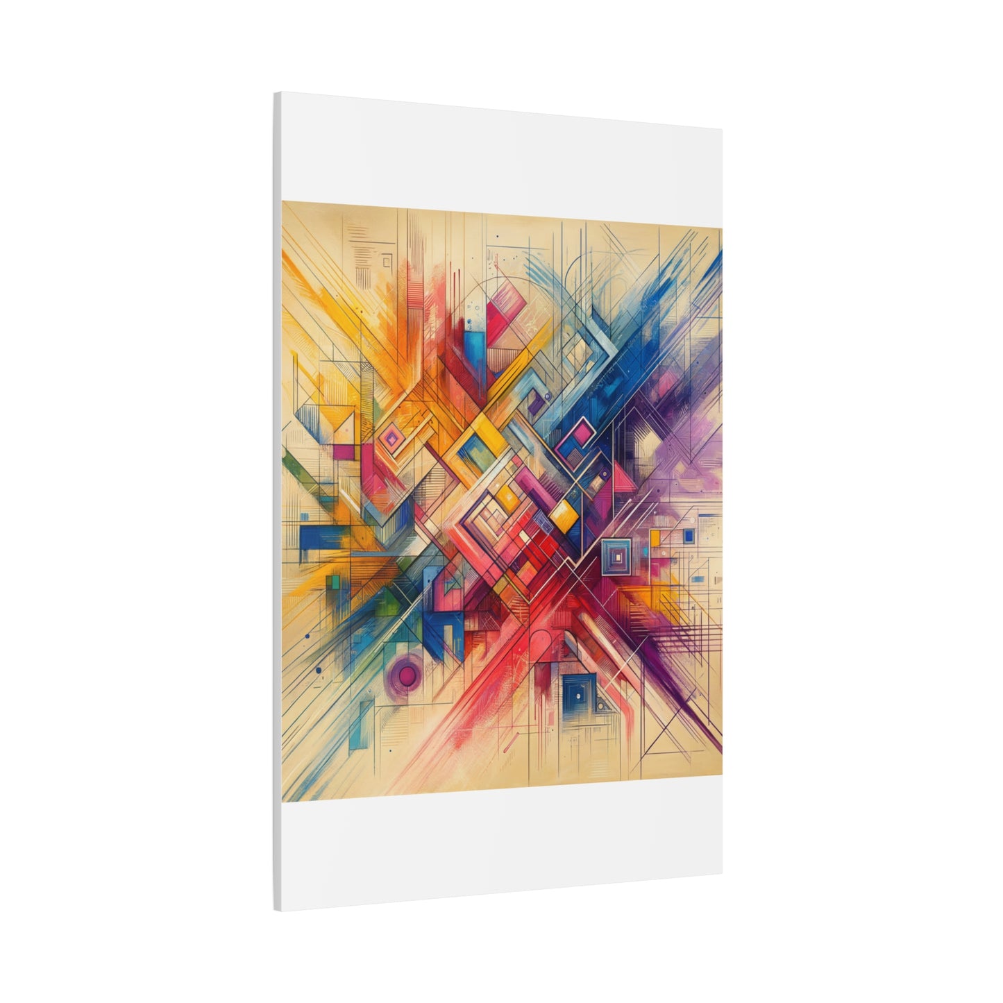 Abstract Geometric Fusion - Matte Canvas, Stretched, 1.25"