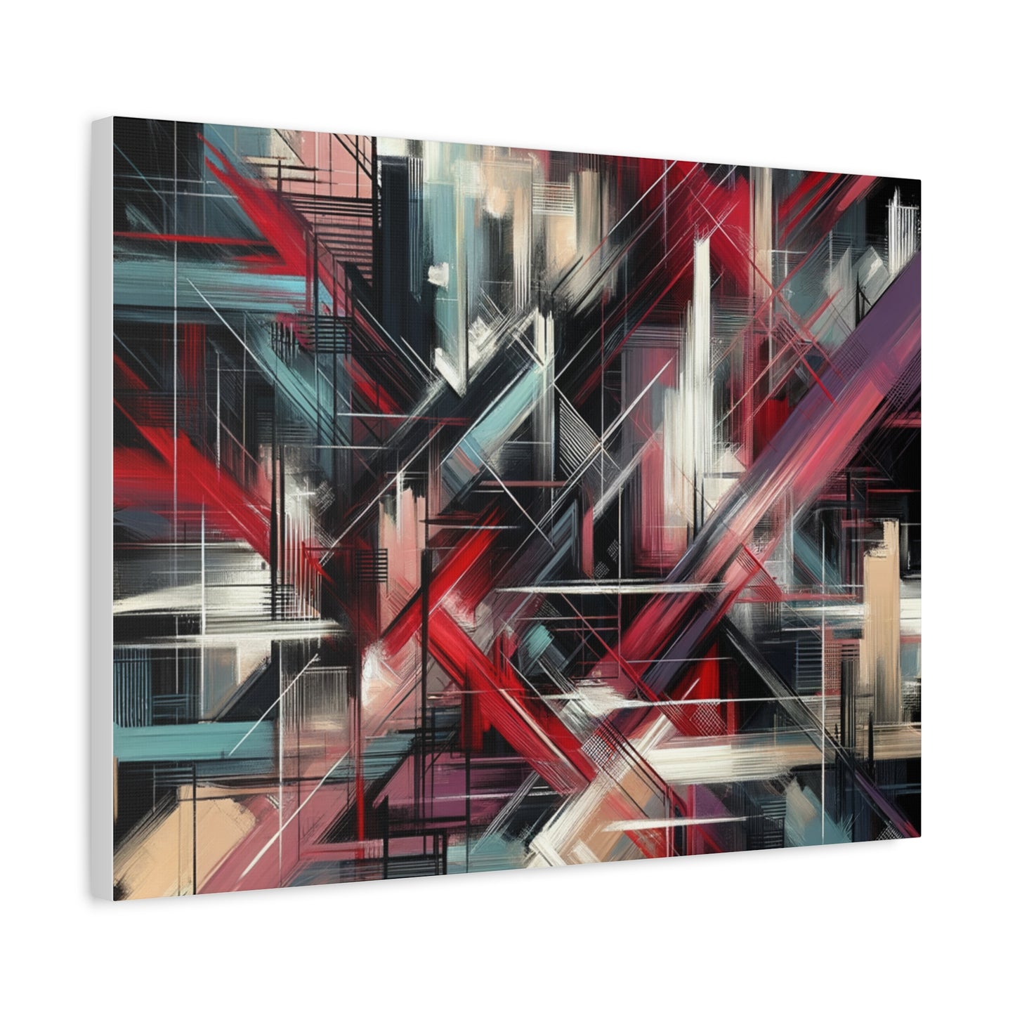 Abstract Geometric Matte Canvas, Stretched, 1.25"