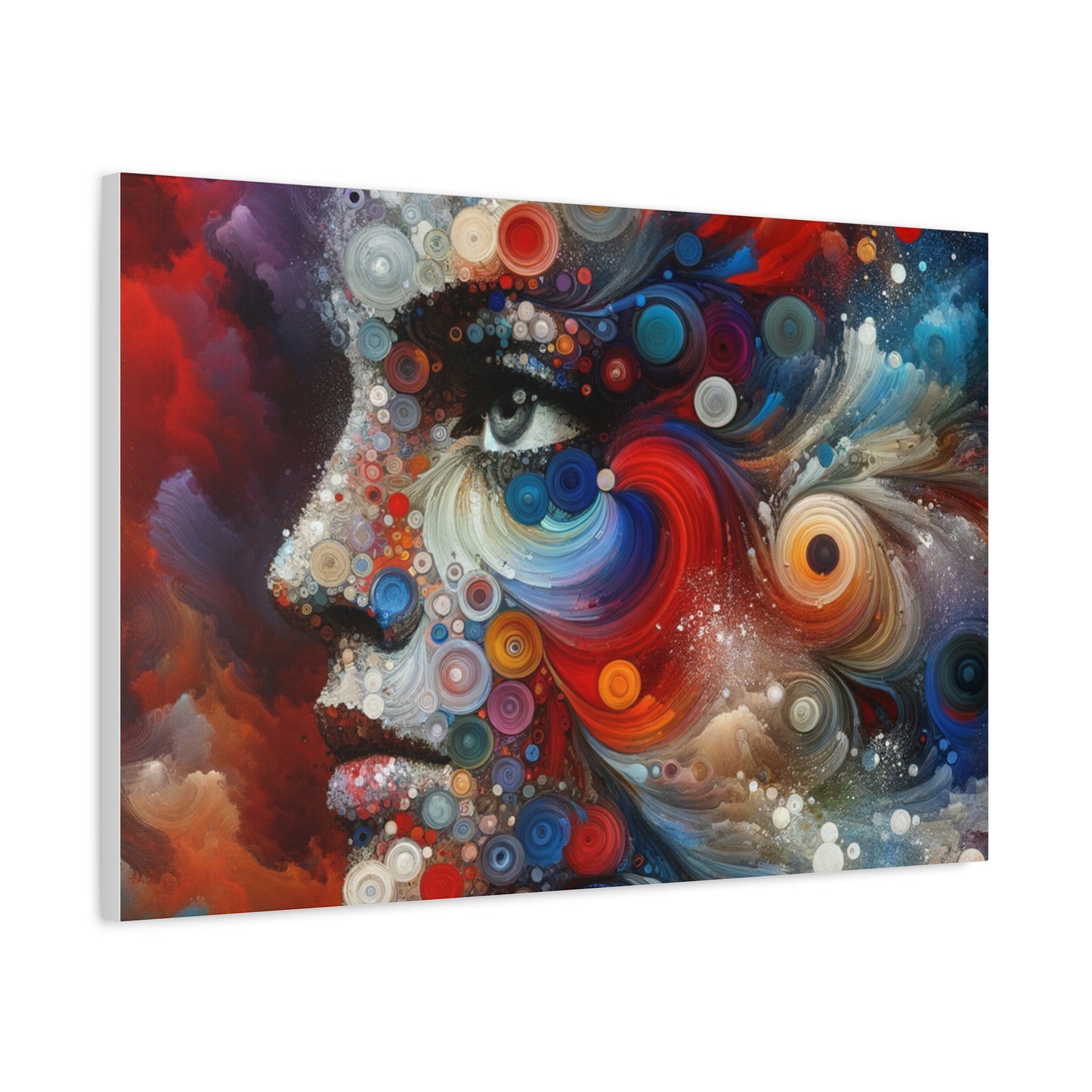 Matte Canvas, Stretched, 1.25" - Vivid Swirl Portrait