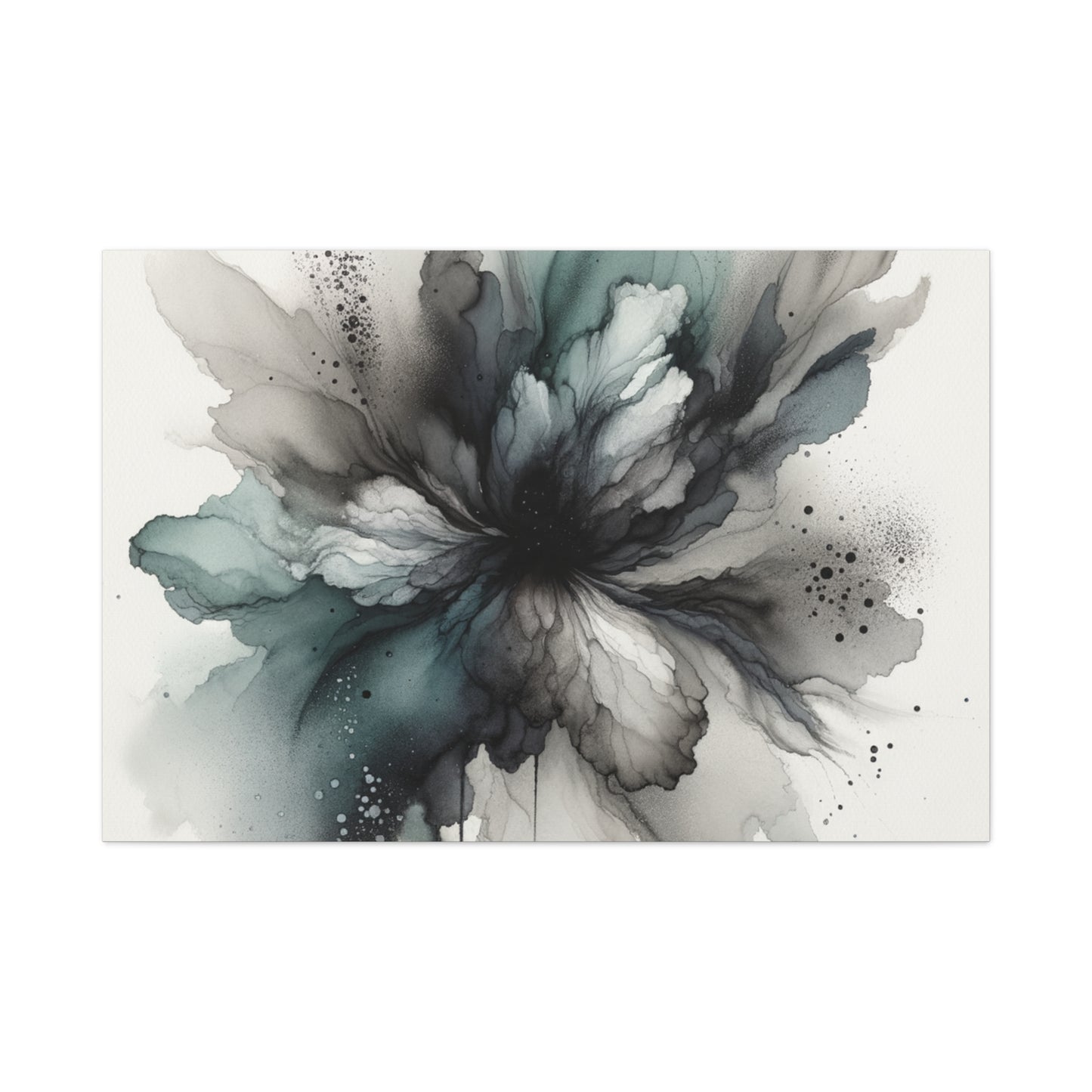 Abstract Ink Bloom - Matte Canvas, Stretched, 1.25"