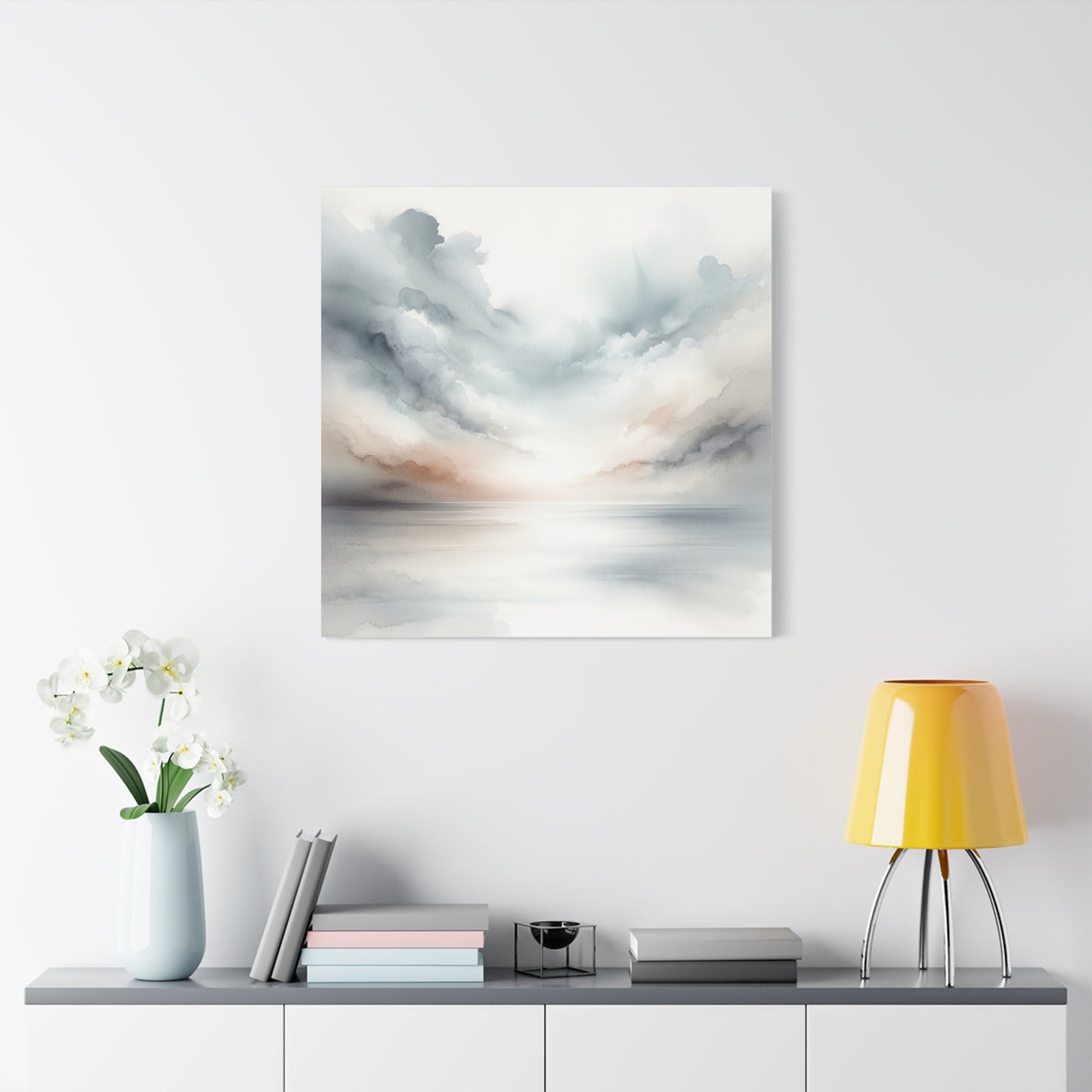 Matte Canvas, Stretched, 1.25" - Serene Watercolor Sky