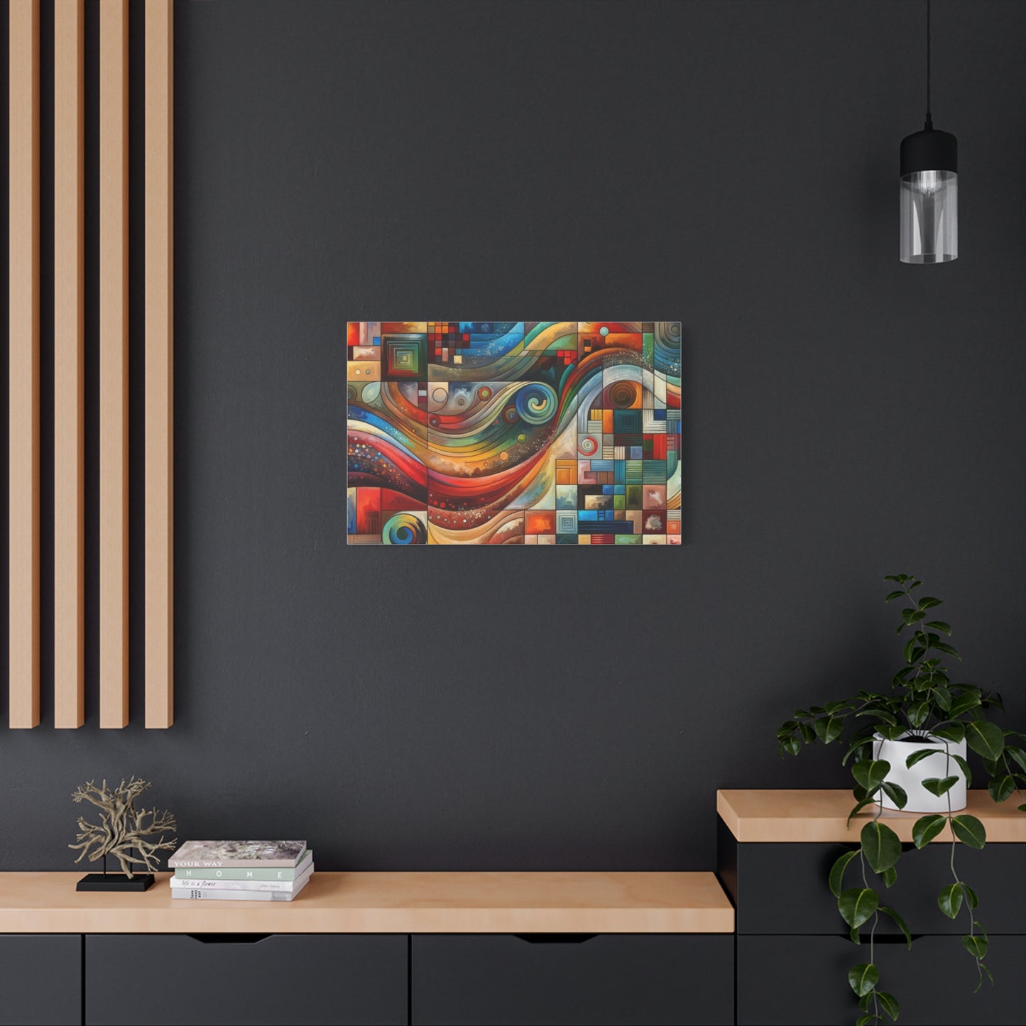 Abstract Geometric Wave - Matte Canvas, Stretched, 1.25"