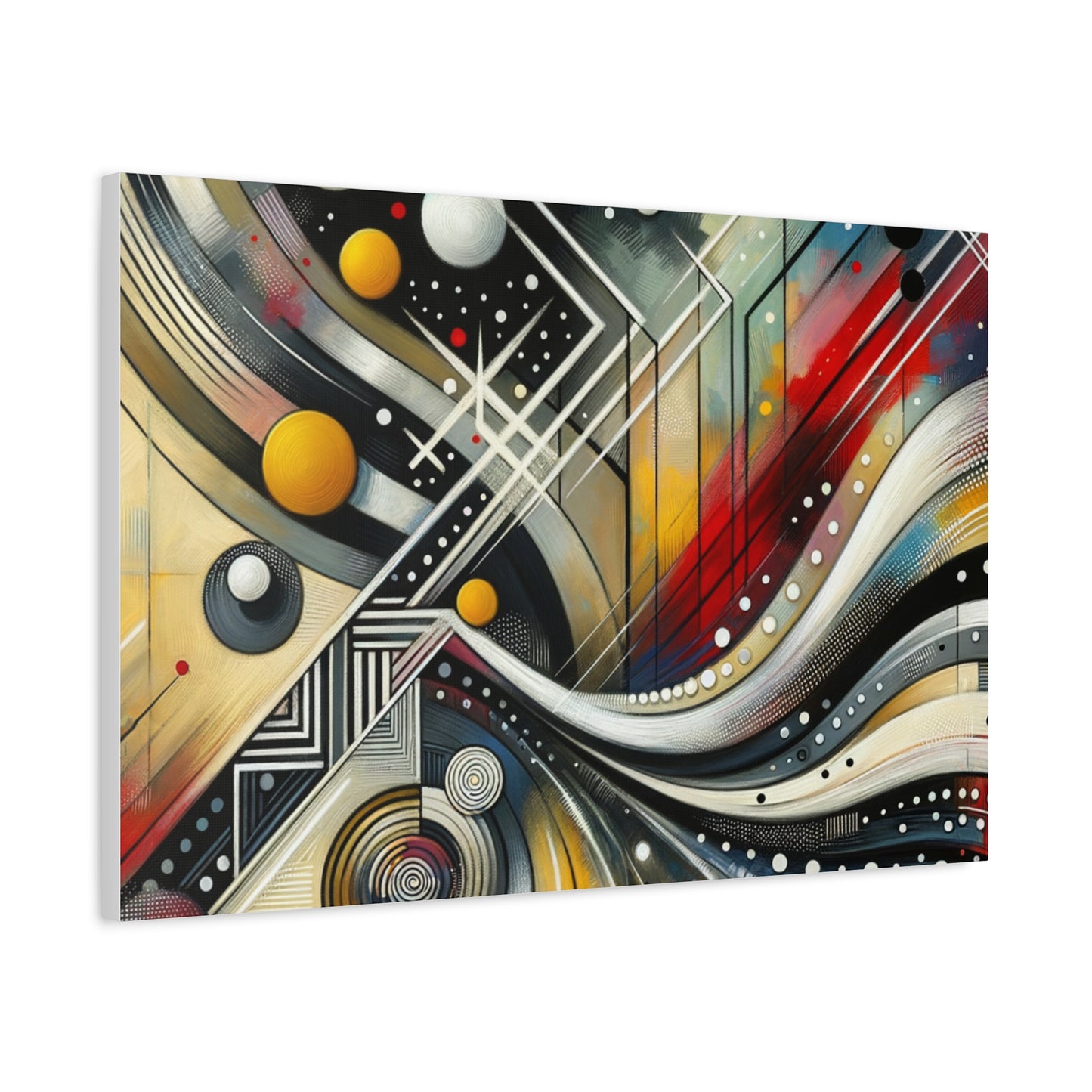 Stretched Matte Canvas, 1.25" - Vibrant Abstract Geometric Design