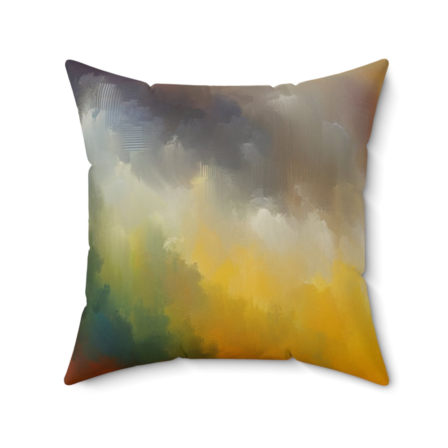 Spun Polyester Square Pillow - Vivid Abstract Clouds