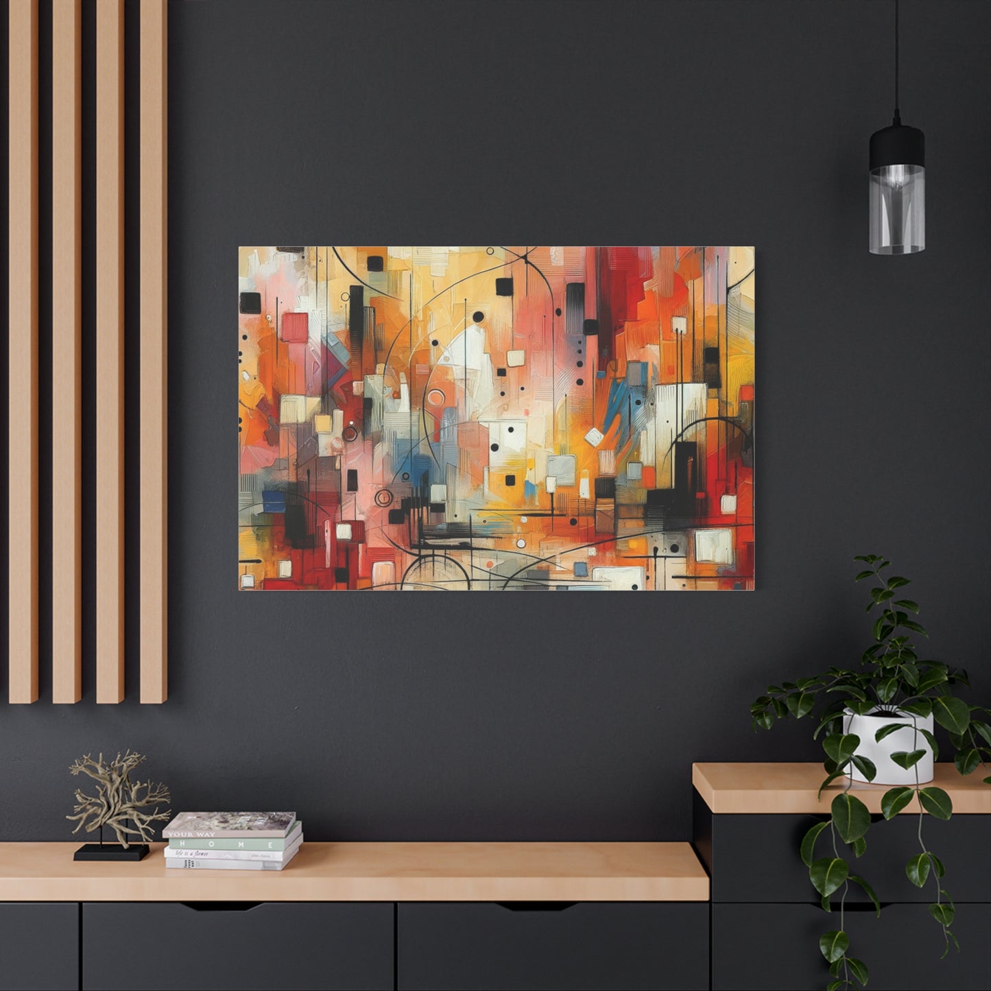 Abstract Geo Art - Matte Canvas, Stretched, 1.25"