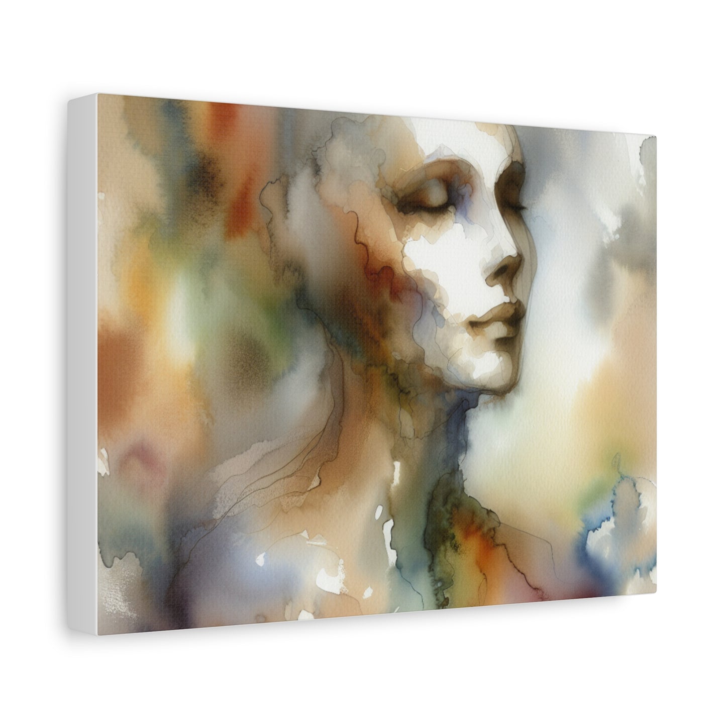 Dreamy Watercolor Portrait - Matte Canvas, Stretched, 1.25"