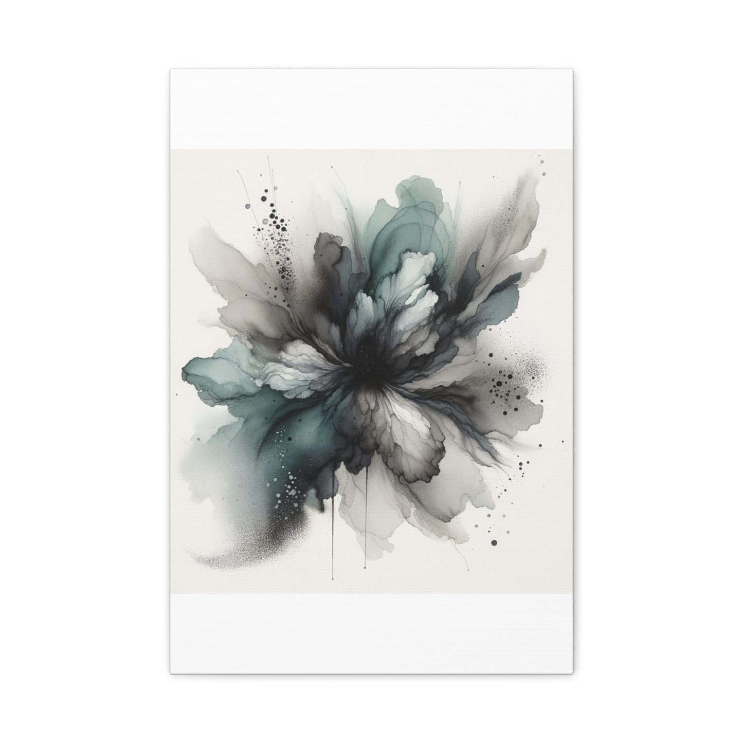 Abstract Ink Bloom - Matte Canvas, Stretched, 1.25"