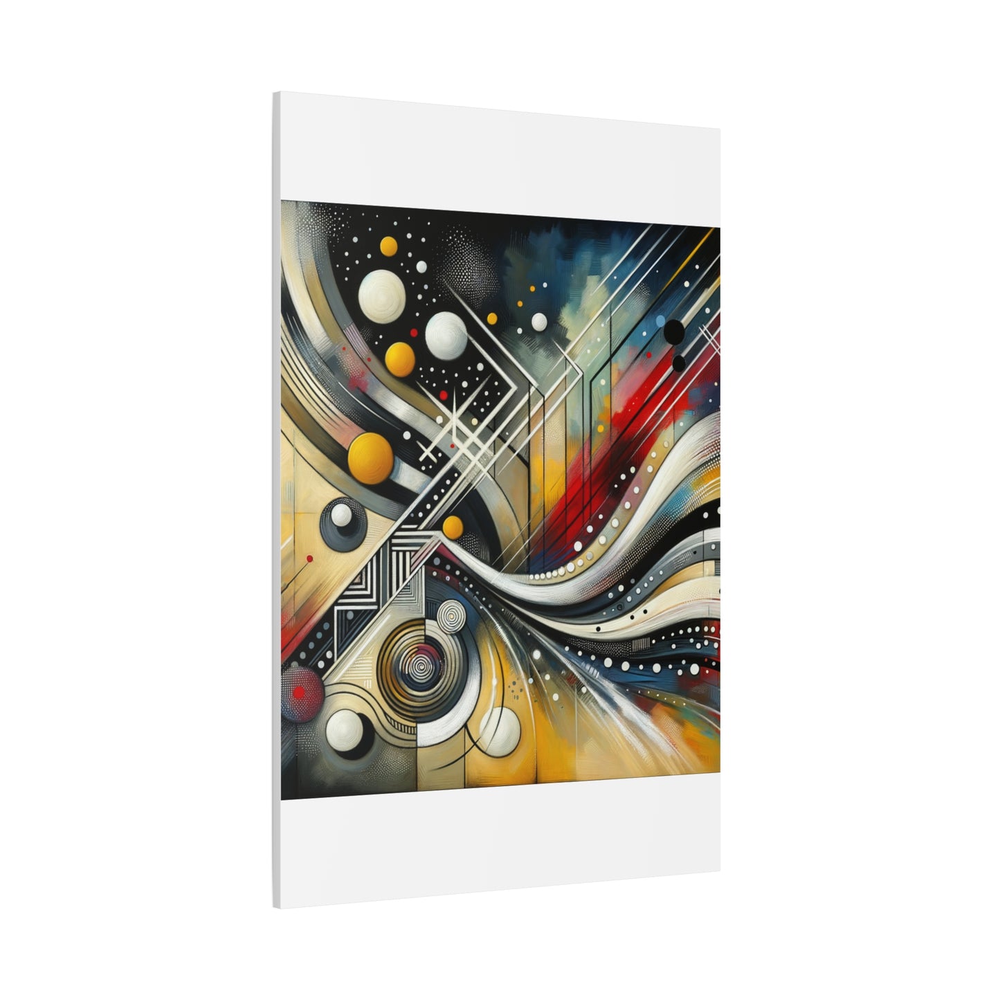 Stretched Matte Canvas, 1.25" - Vibrant Abstract Geometric Design