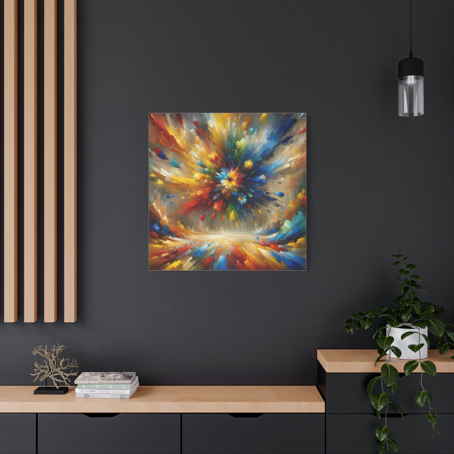 Abstract Burst of Colors - Matte Canvas, Stretched, 1.25"