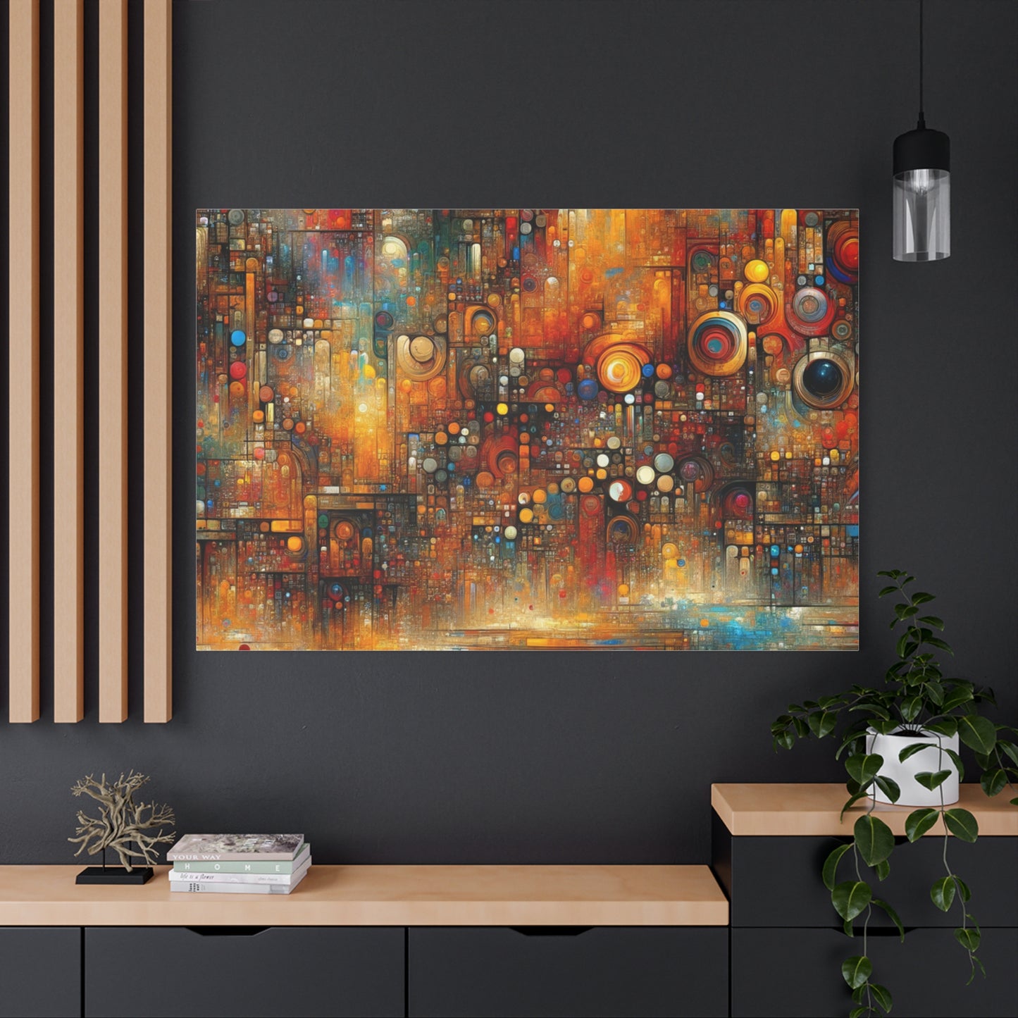 Abstract Geometric Harmony - Matte Canvas, Stretched, 1.25"