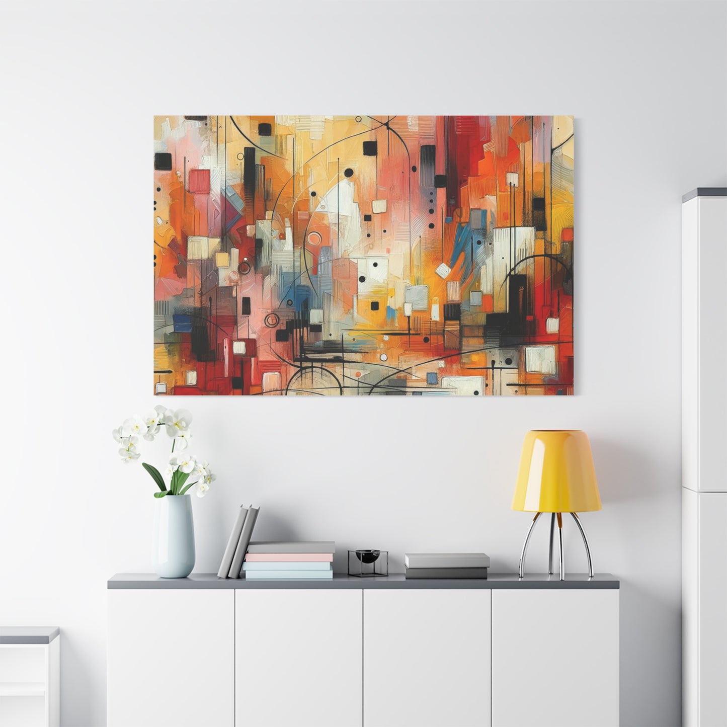 Abstract Geo Art - Matte Canvas, Stretched, 1.25"