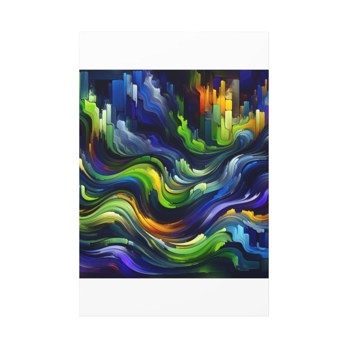 Vibrant Abstract Waves - Matte Canvas, Stretched, 1.25"