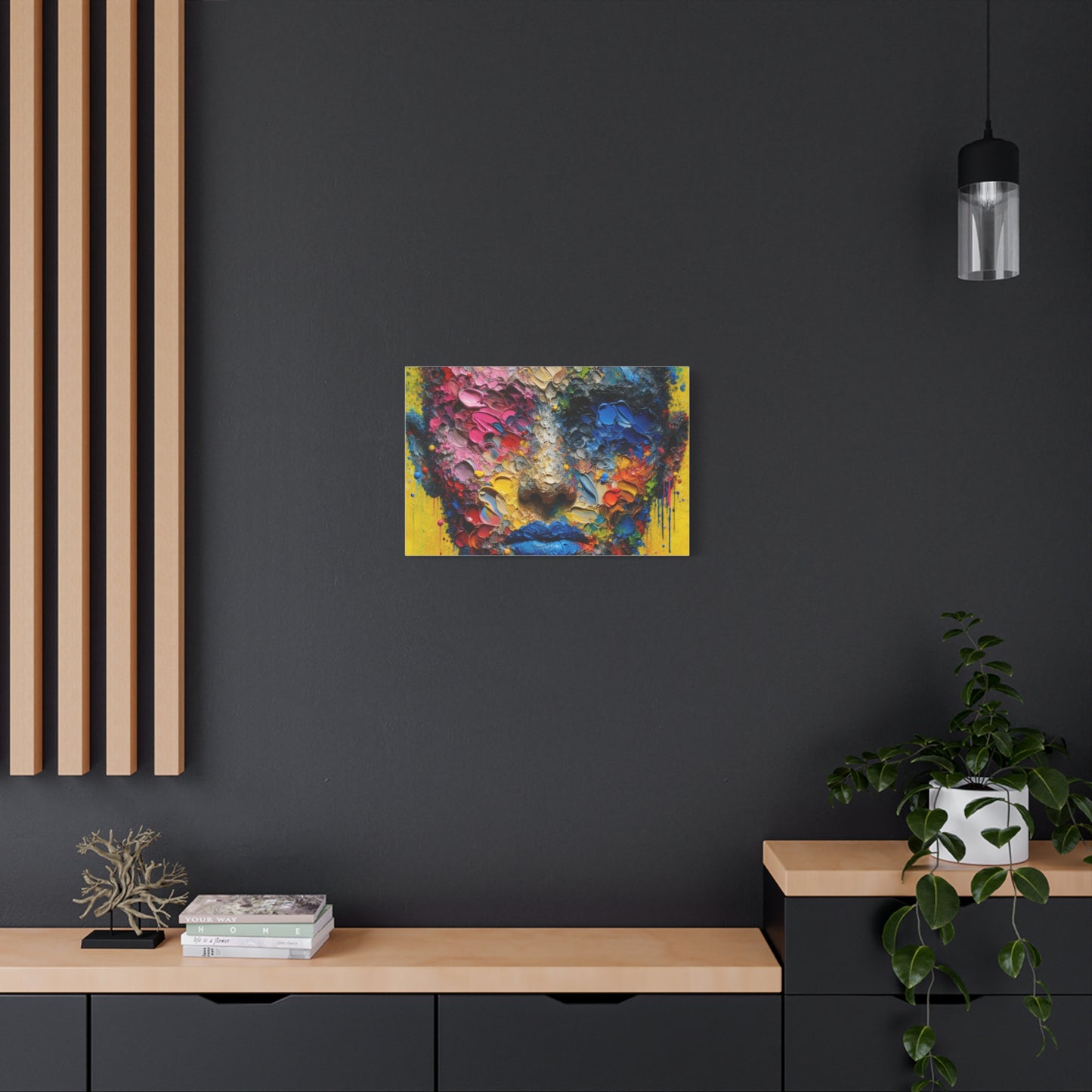 Vibrant Abstract Portrait - Matte Canvas, Stretched, 1.25"