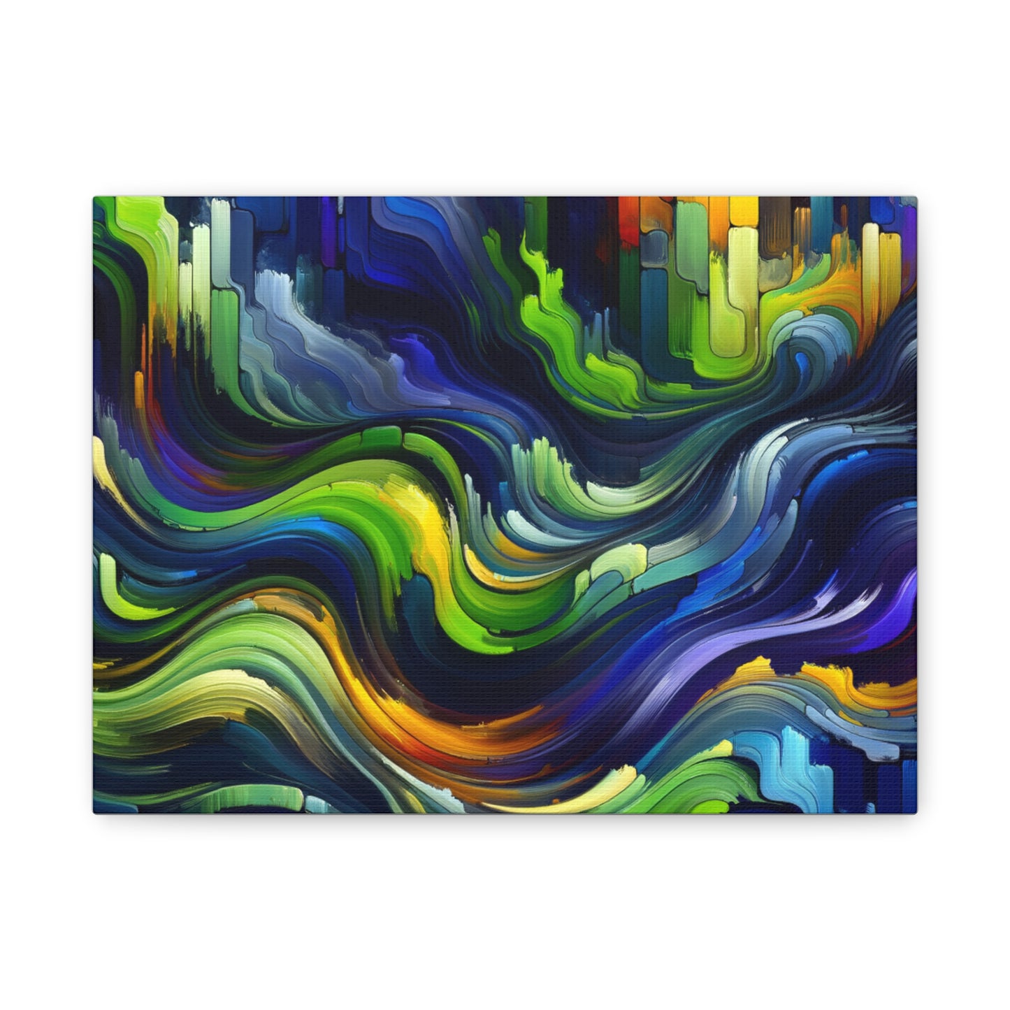 Vibrant Abstract Waves - Matte Canvas, Stretched, 1.25"