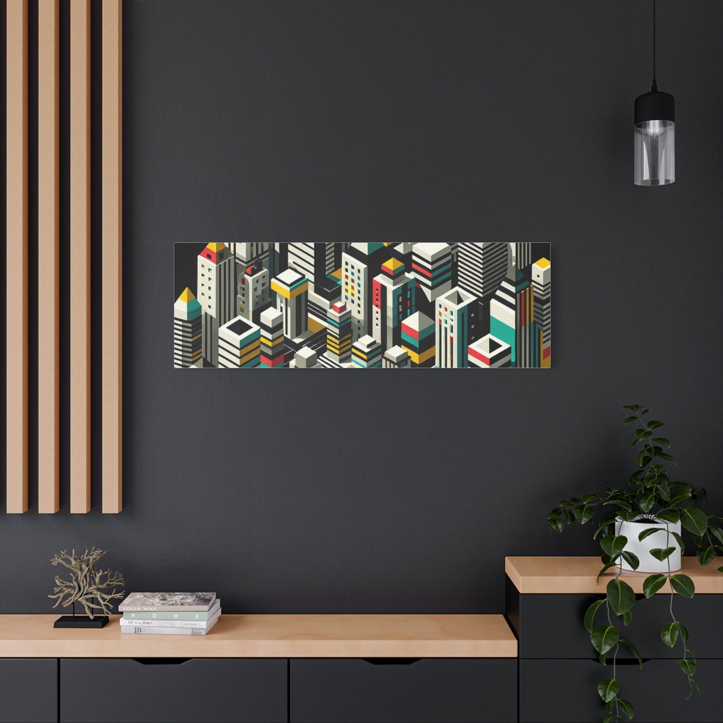 Cityscape Abstraction - Matte Canvas, Stretched, 1.25"