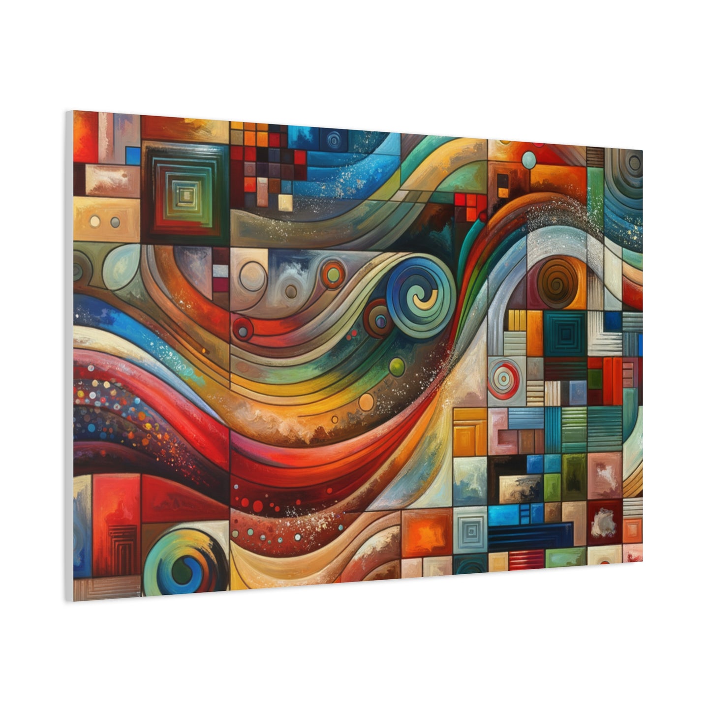 Abstract Geometric Wave - Matte Canvas, Stretched, 1.25"