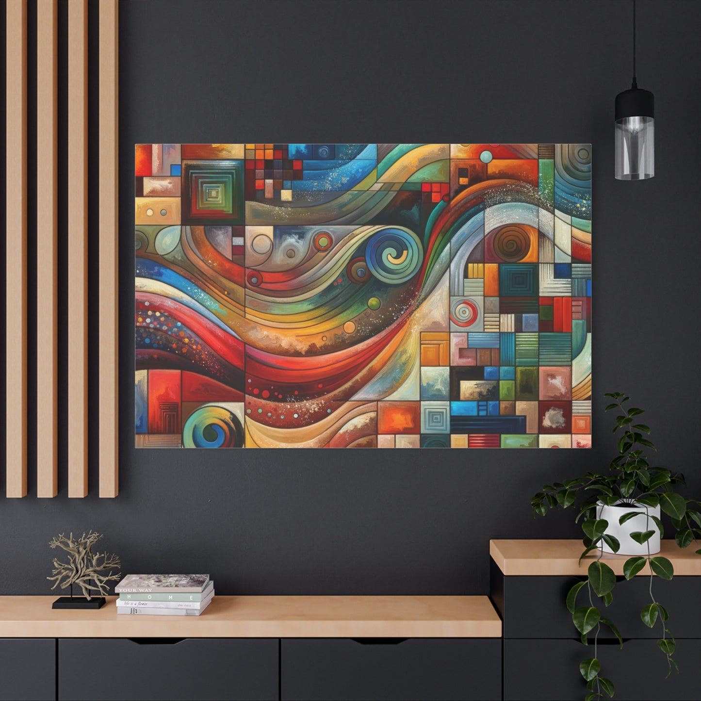 Abstract Geometric Wave - Matte Canvas, Stretched, 1.25"