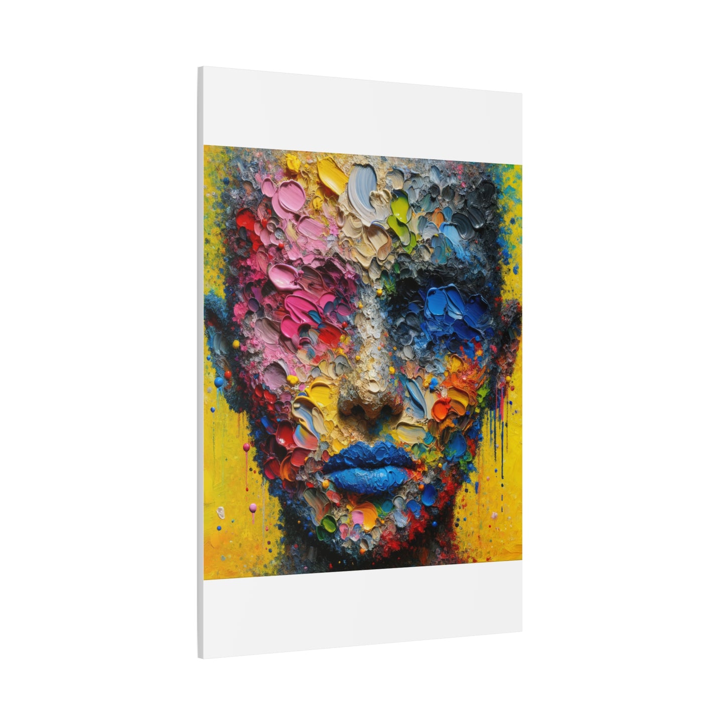 Vibrant Abstract Portrait - Matte Canvas, Stretched, 1.25"