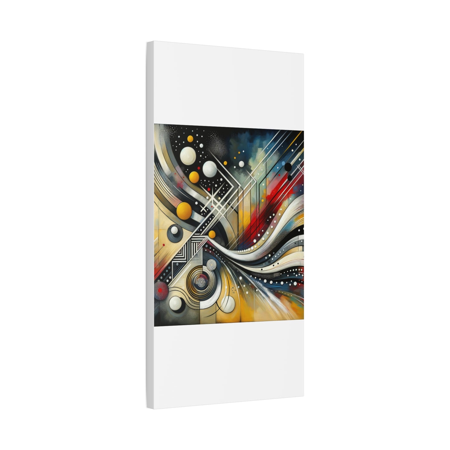 Stretched Matte Canvas, 1.25" - Vibrant Abstract Geometric Design