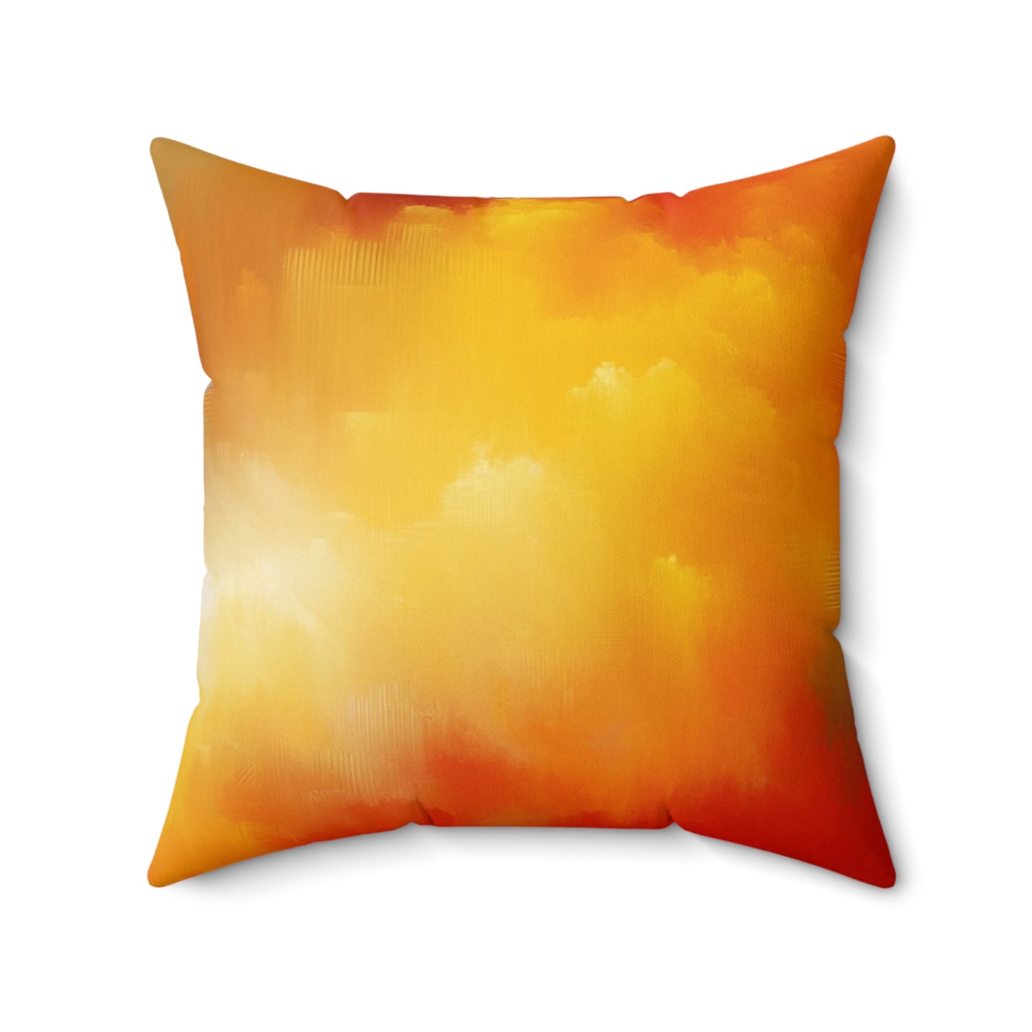 Spun Polyester Square Pillow - Vivid Abstract Clouds