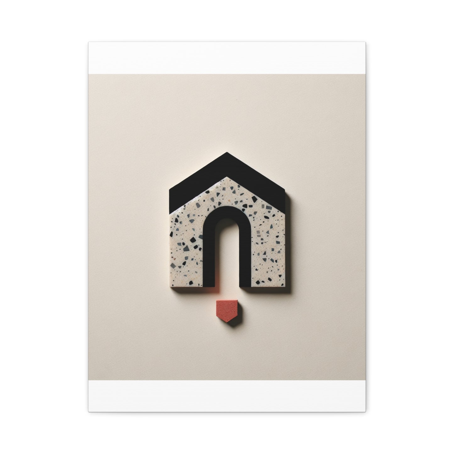 Geometric House Design - Matte Canvas, Stretched, 1.25"