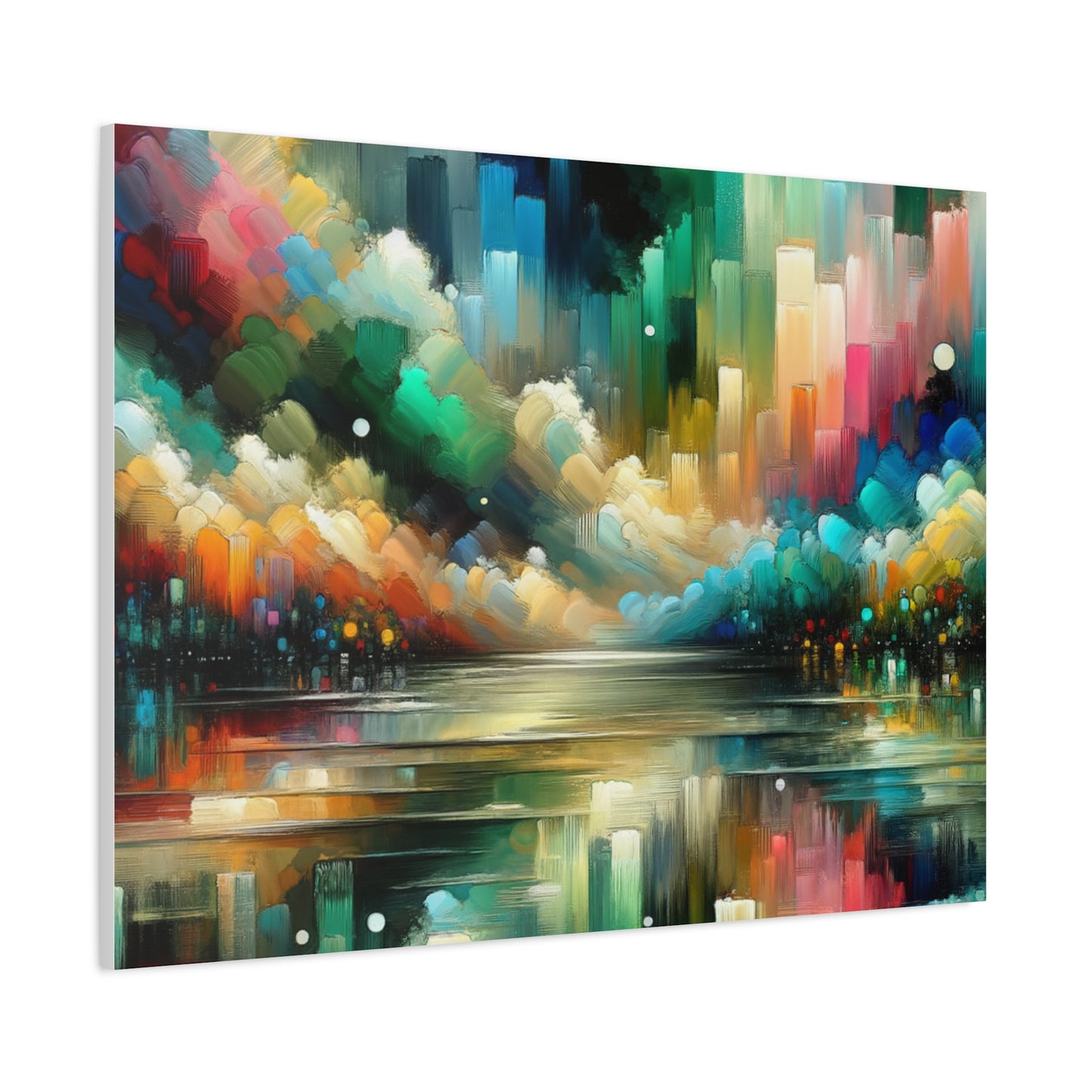 Colorful Abstract Skyline - Matte Canvas, Stretched, 1.25"