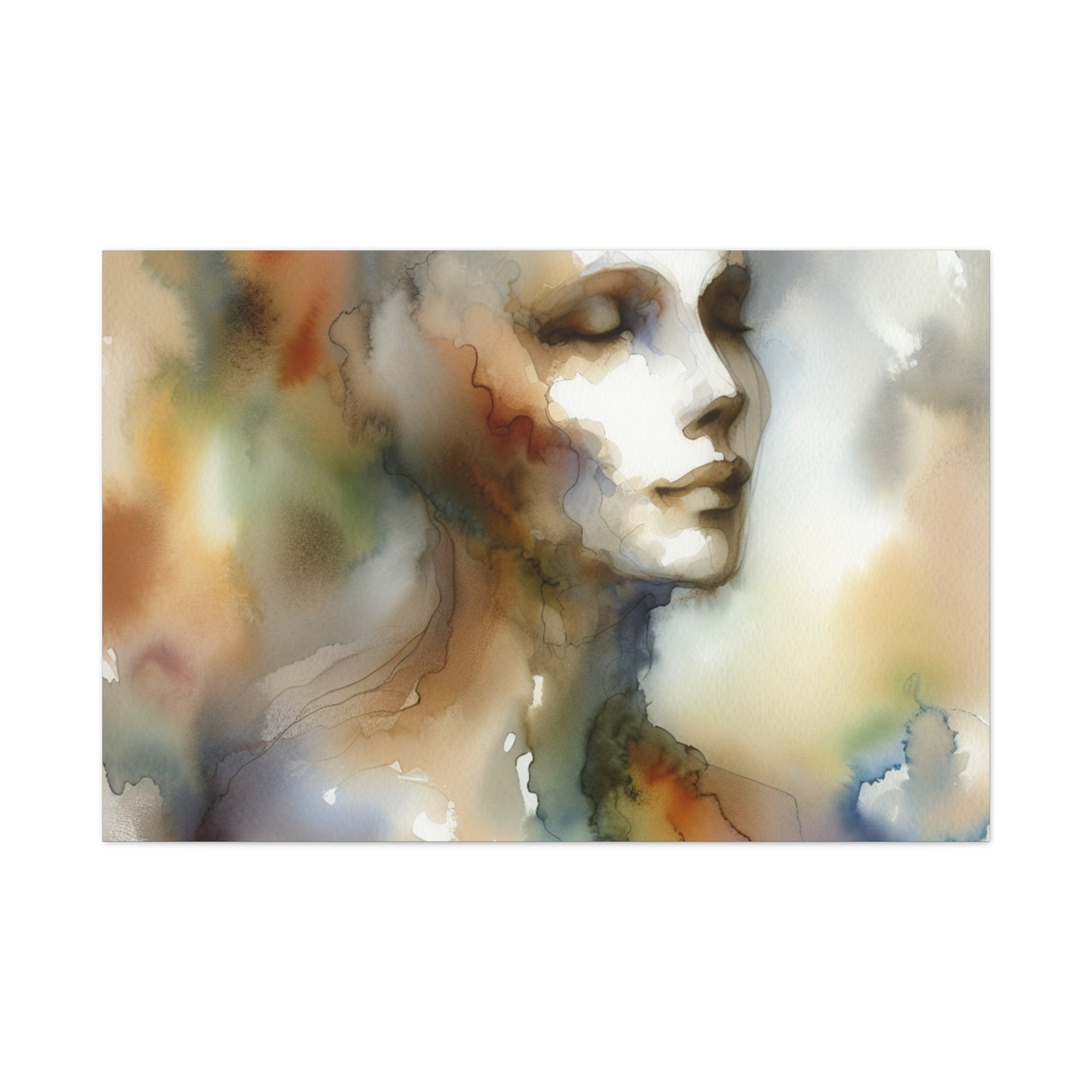 Dreamy Watercolor Portrait - Matte Canvas, Stretched, 1.25"