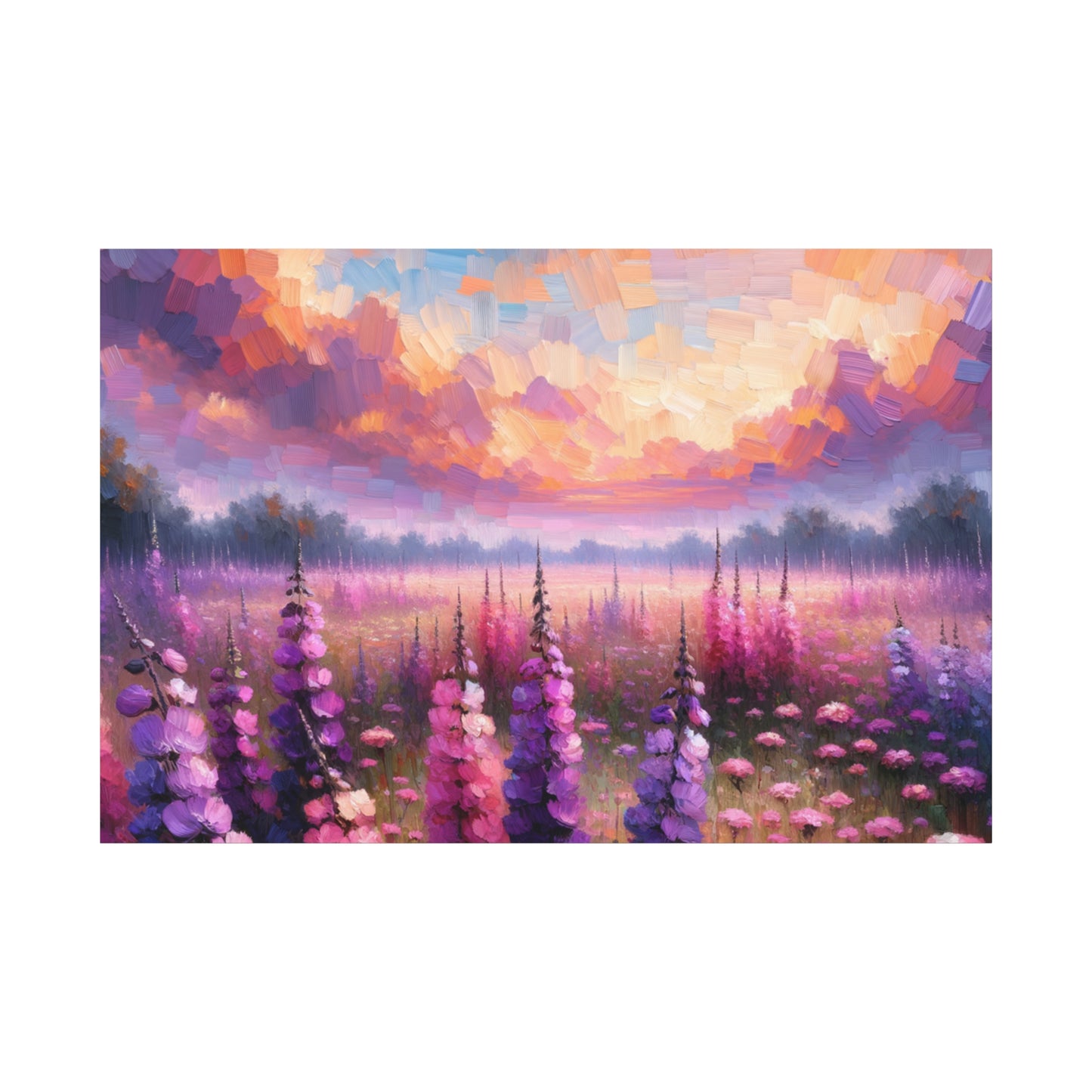 Floral Sunset Matte Canvas, Stretched, 1.25"