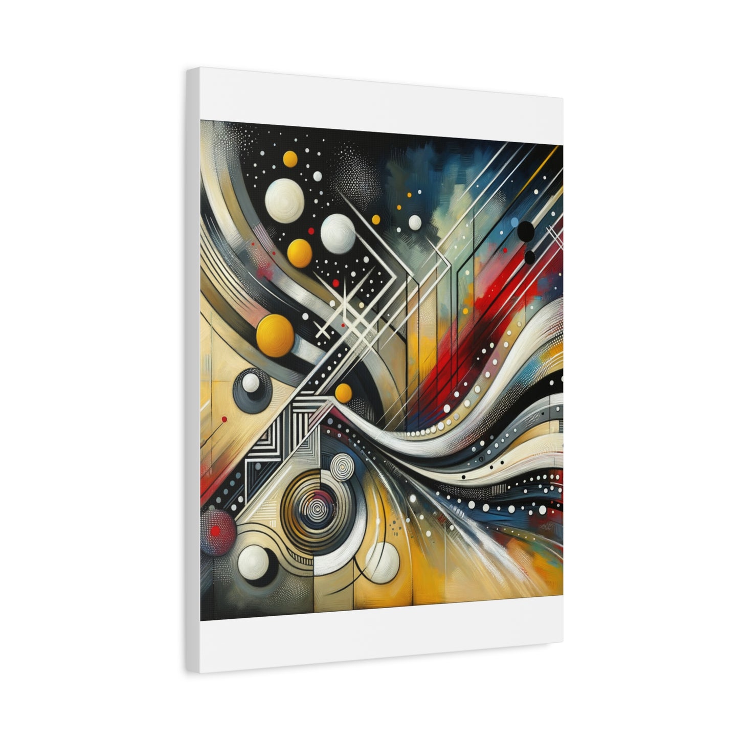 Stretched Matte Canvas, 1.25" - Vibrant Abstract Geometric Design