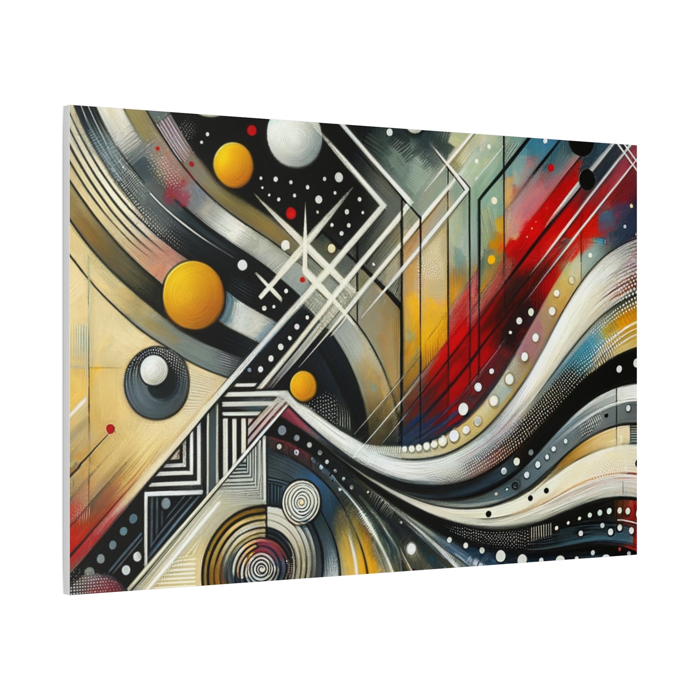 Stretched Matte Canvas, 1.25" - Vibrant Abstract Geometric Design