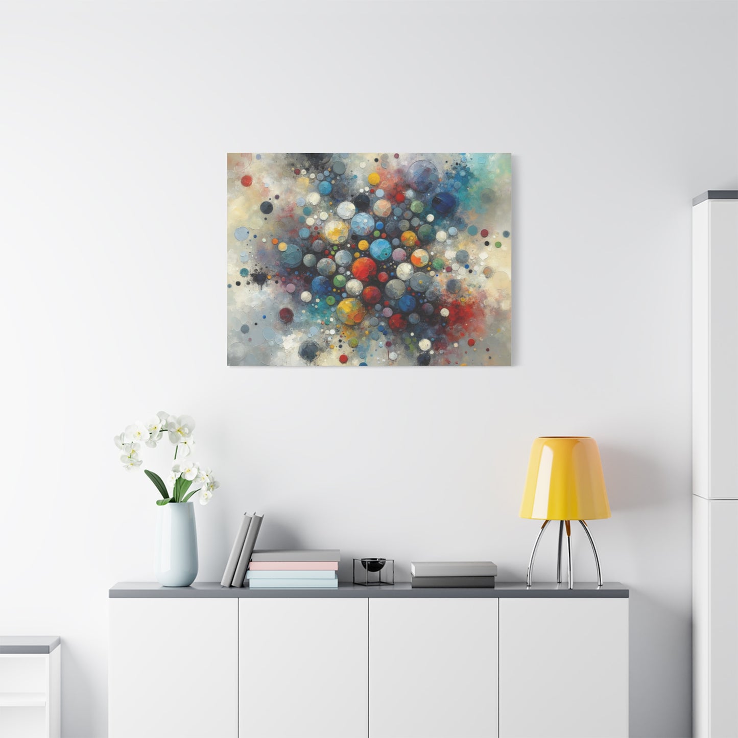 Vibrant Abstract Circles - Matte Canvas, Stretched, 1.25"