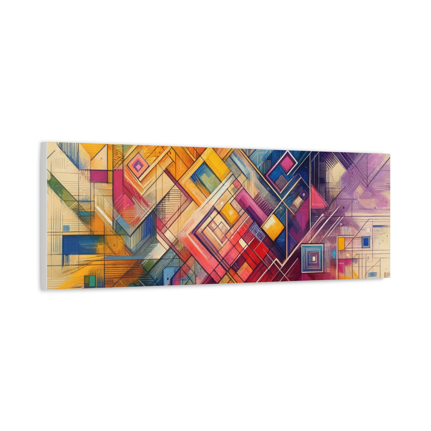 Abstract Geometric Fusion - Matte Canvas, Stretched, 1.25"