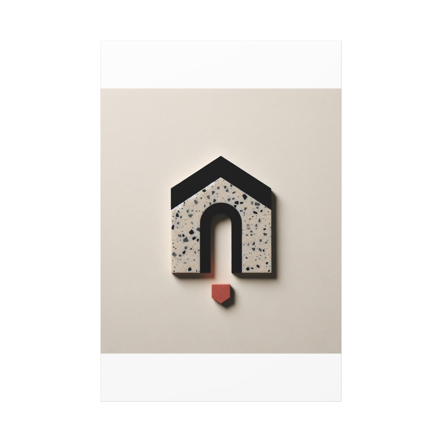 Geometric House Design - Matte Canvas, Stretched, 1.25"