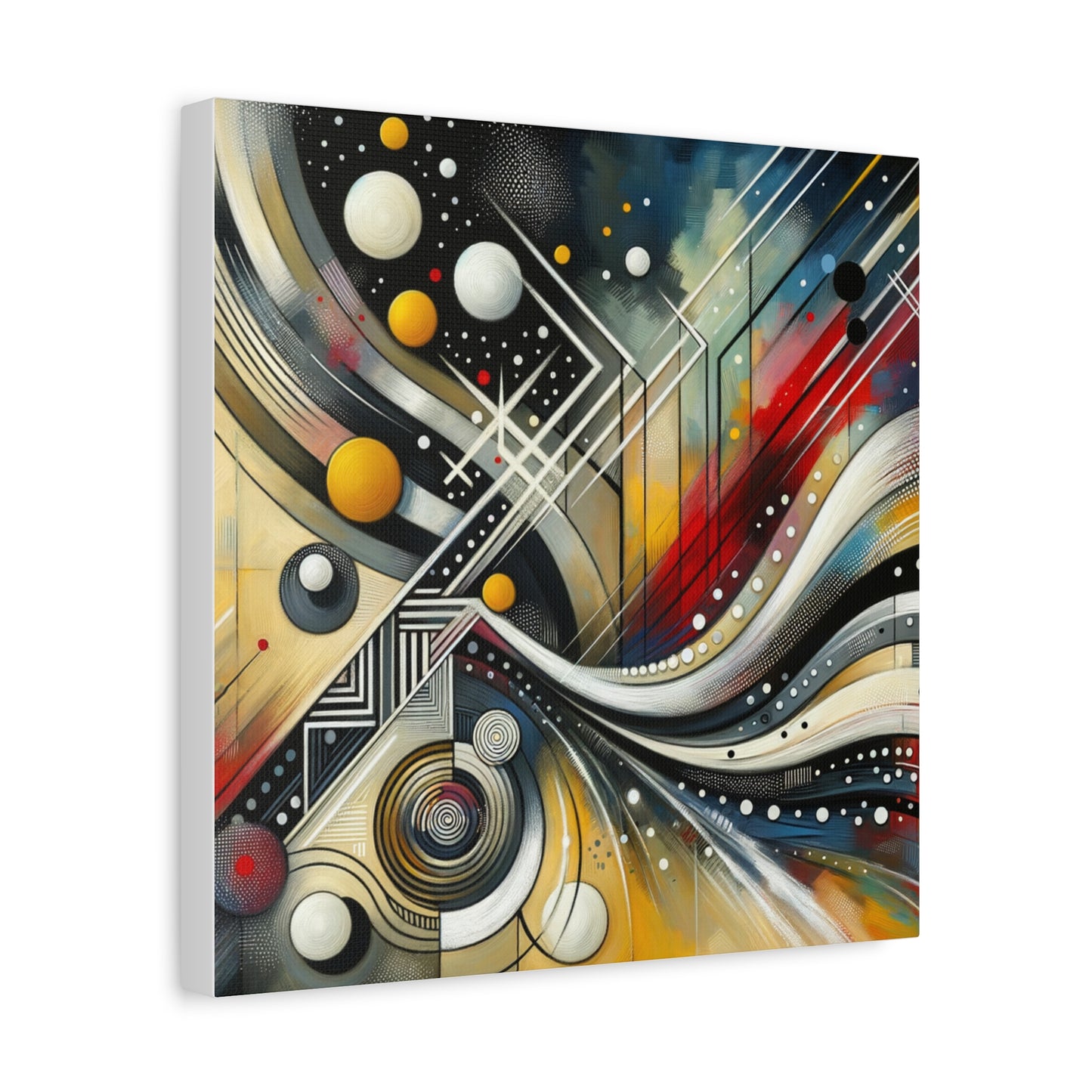 Stretched Matte Canvas, 1.25" - Vibrant Abstract Geometric Design