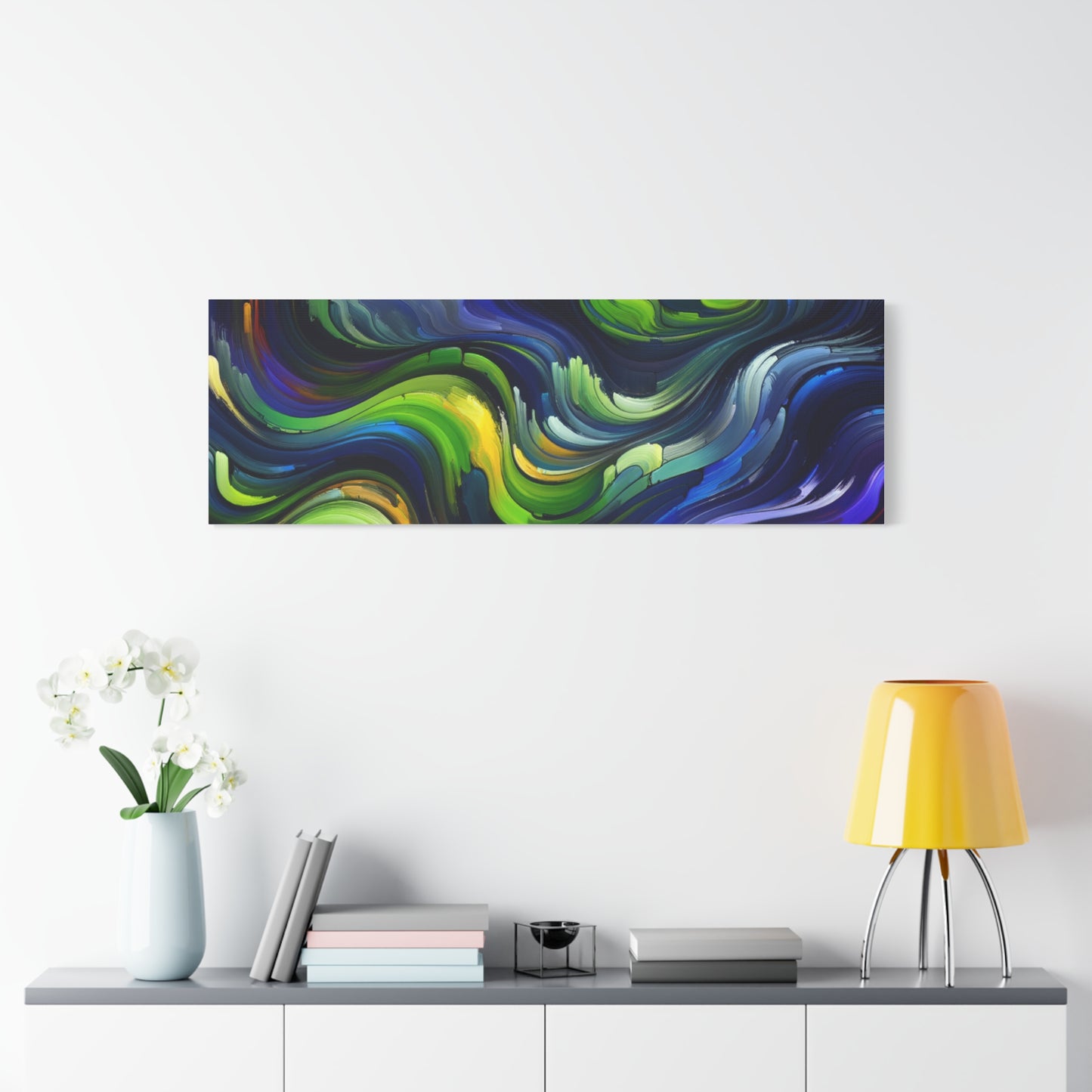 Vibrant Abstract Waves - Matte Canvas, Stretched, 1.25"