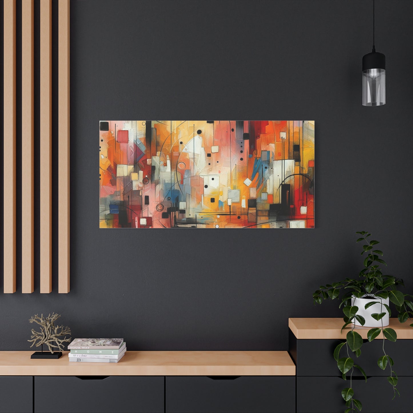 Abstract Geo Art - Matte Canvas, Stretched, 1.25"