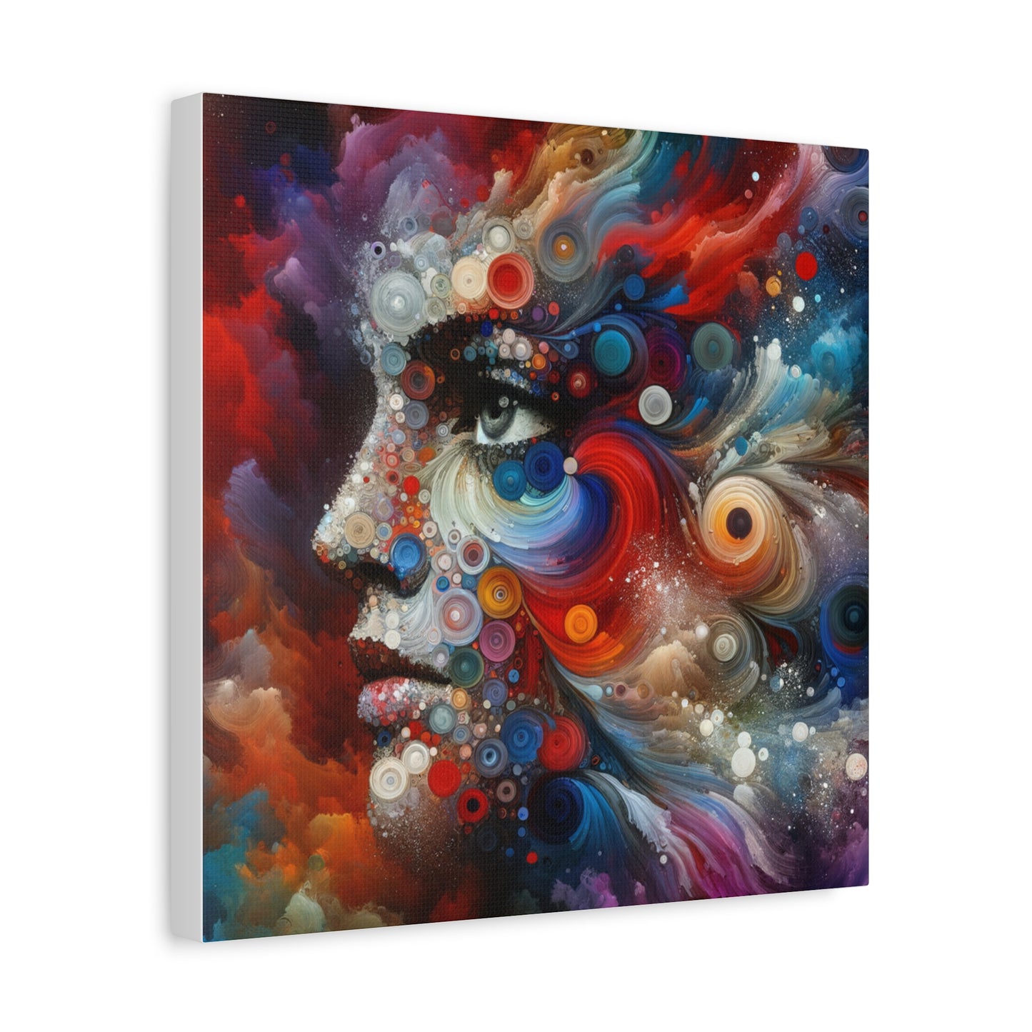 Matte Canvas, Stretched, 1.25" - Vivid Swirl Portrait