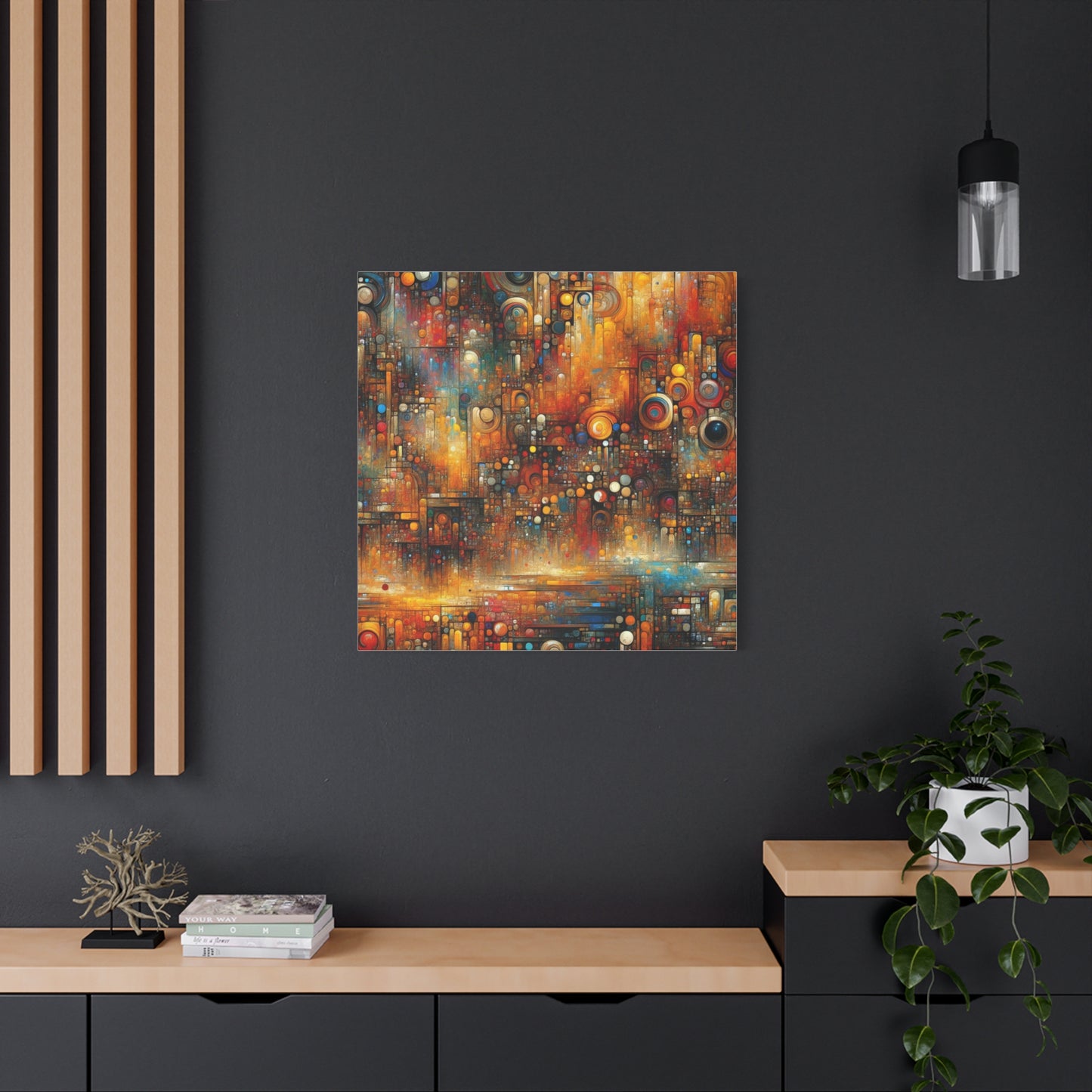 Abstract Geometric Harmony - Matte Canvas, Stretched, 1.25"